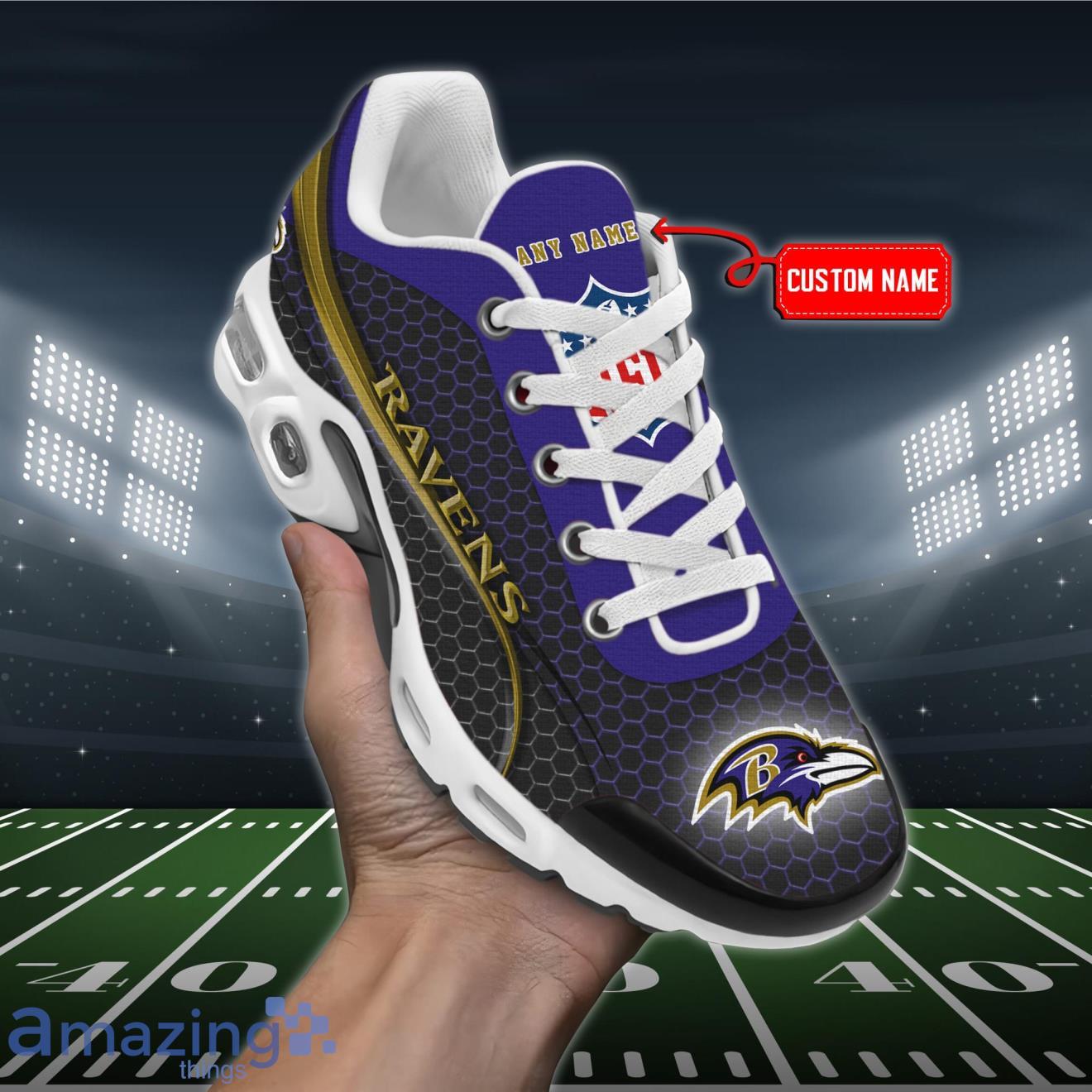 Baltimore Ravens NFL Premium Air Cushion Sport Shoes Custom Name