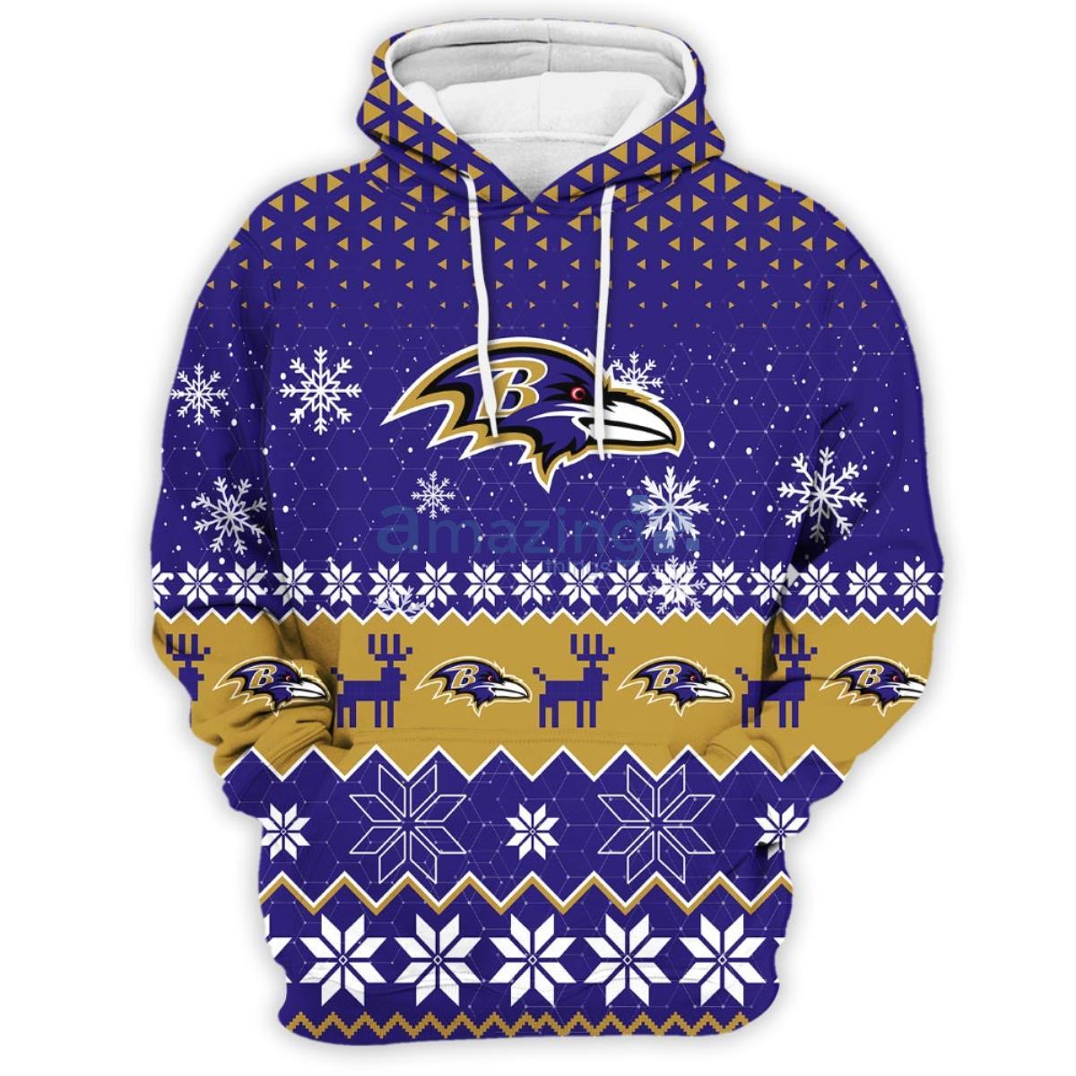 Baltimore Ravens Sports 3D Pullover Hoodie