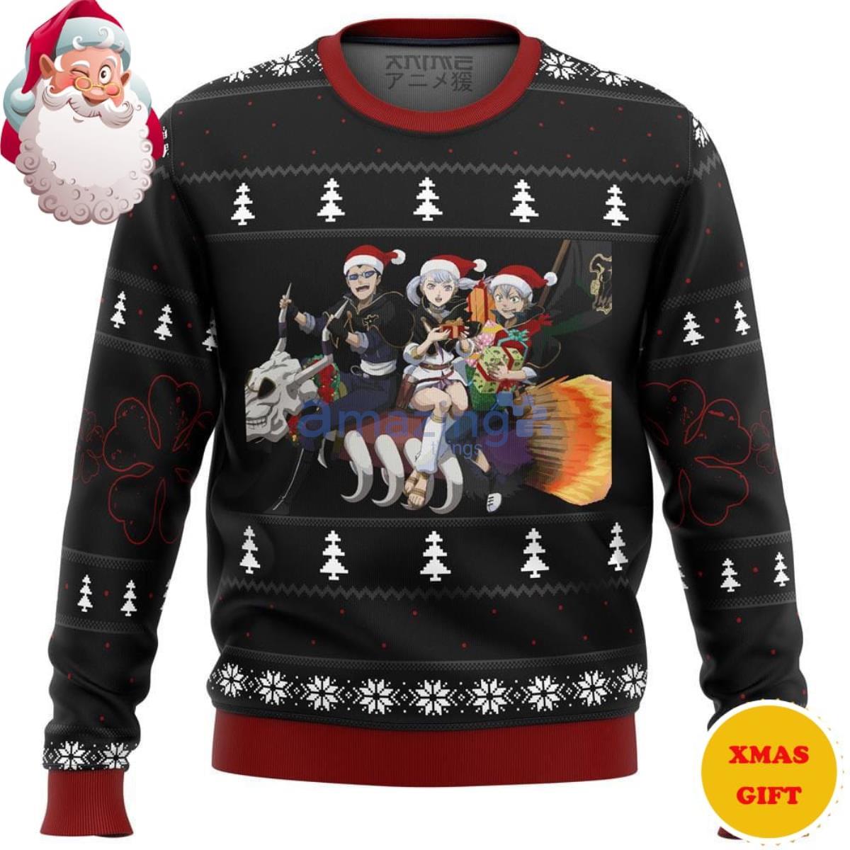 Black Clover Holiday Premium Manga Anime Christmas AOP Sweater Product Photo 1