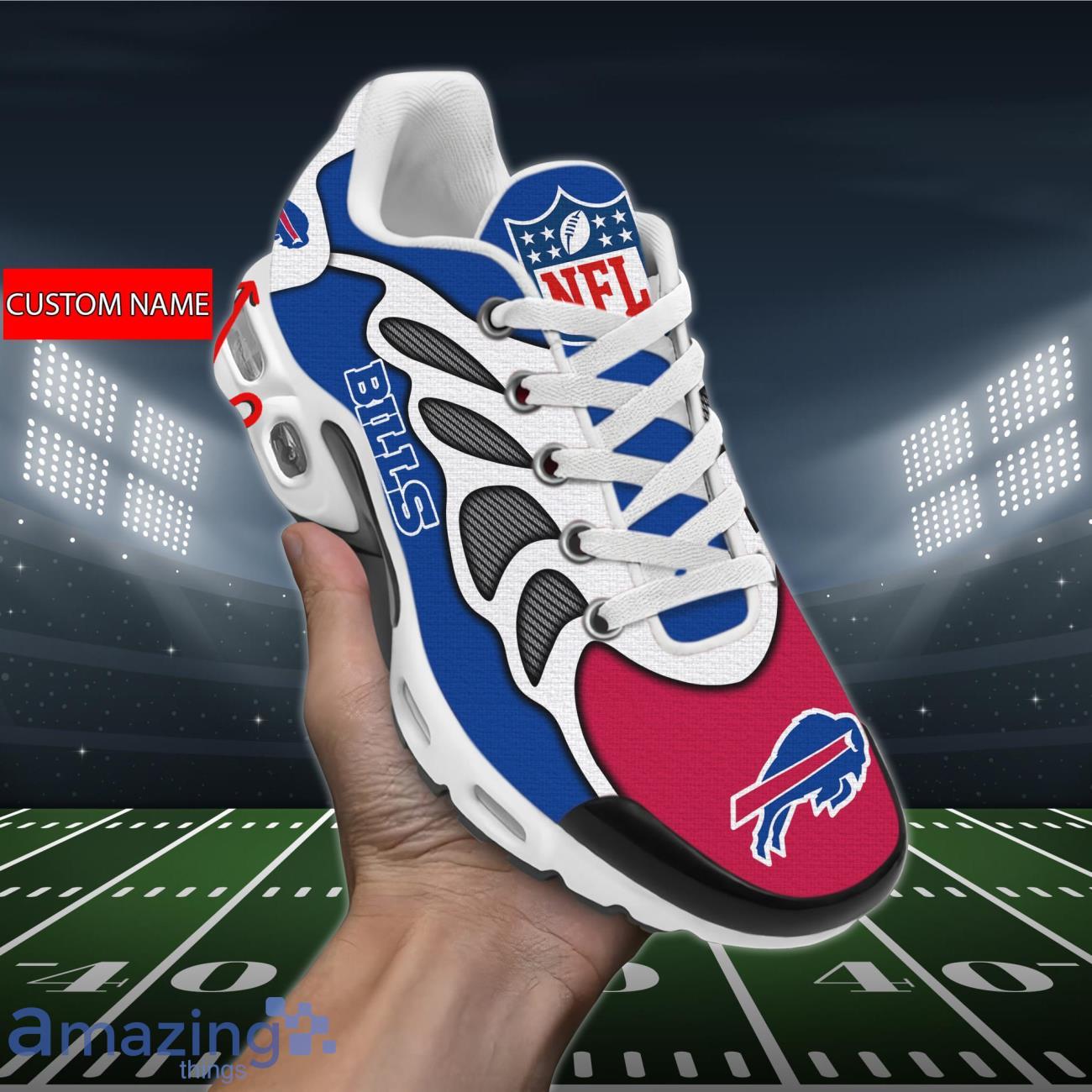 Føderale Fantasifulde Endelig Buffalo Bills 3D Air Cushion Sports Shoes Custom Name For Fans NFL