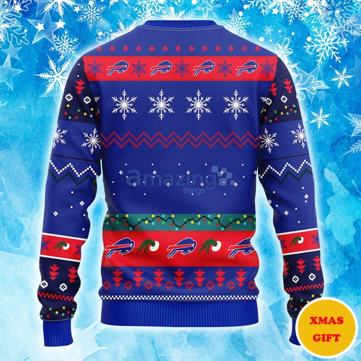 Buffalo Bills Grinch Christmas AOP Sweater image Buffalo Bills Grinch Christmas AOP Sweater Product Photo 2