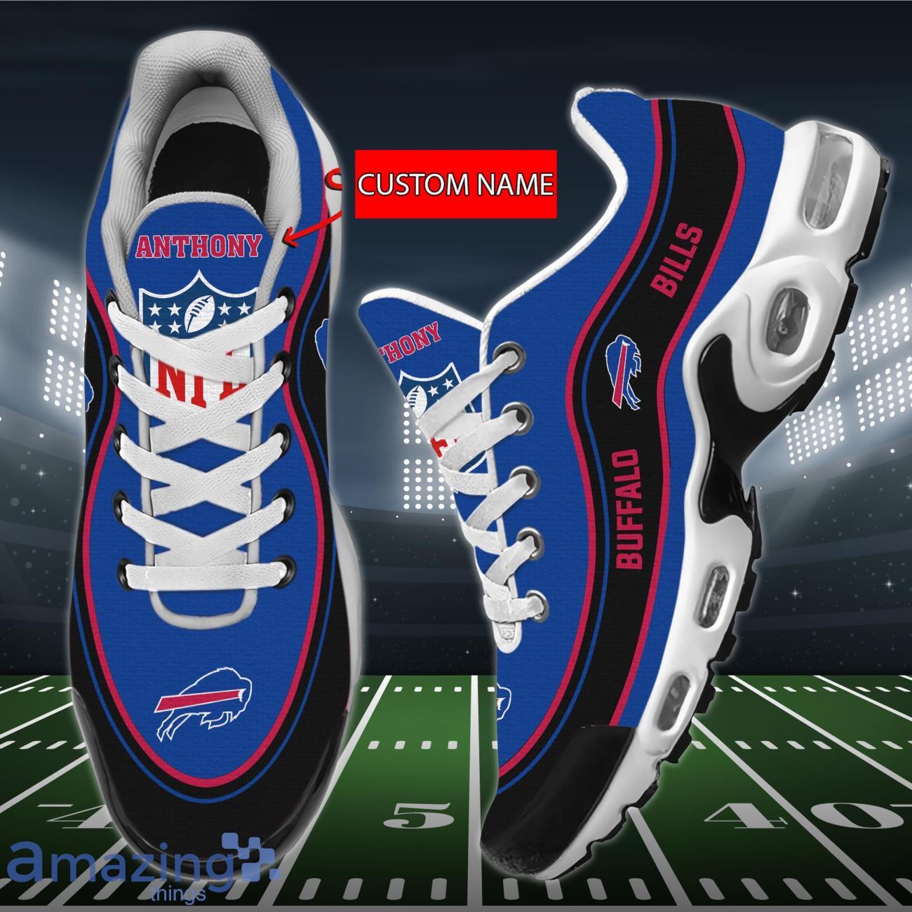 Buffalo Bills NFL Air Cushion Sports Shoes Custom Name For Fans