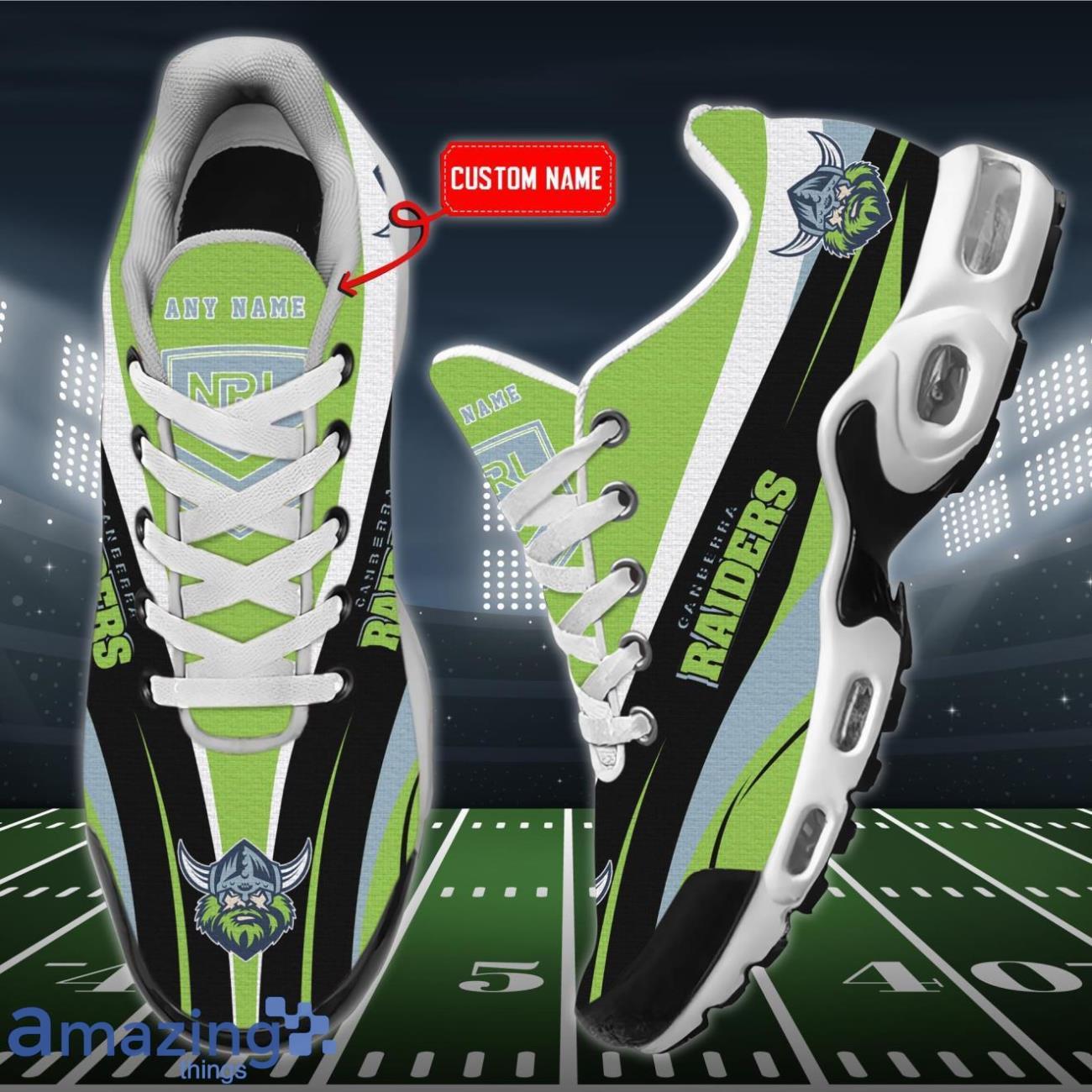 Canberra Raiders Premium Air Cushion Sport Shoes Custom Name For Real Fans Product Photo 1