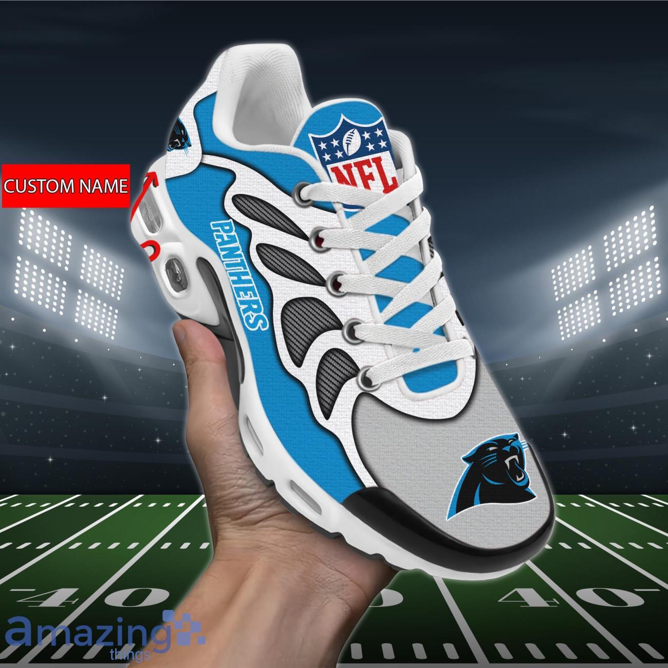 Carolina Panthers 3D Air Cushion Sports Shoes Custom Name For Fans NFL image Carolina Panthers 3D Air Cushion Sports Shoes Custom Name For Fans NFL Product Photo 2