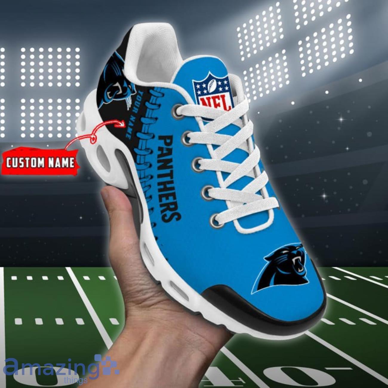 Carolina Panthers Football Team Air Jordan 13 Custom Name Sneakers