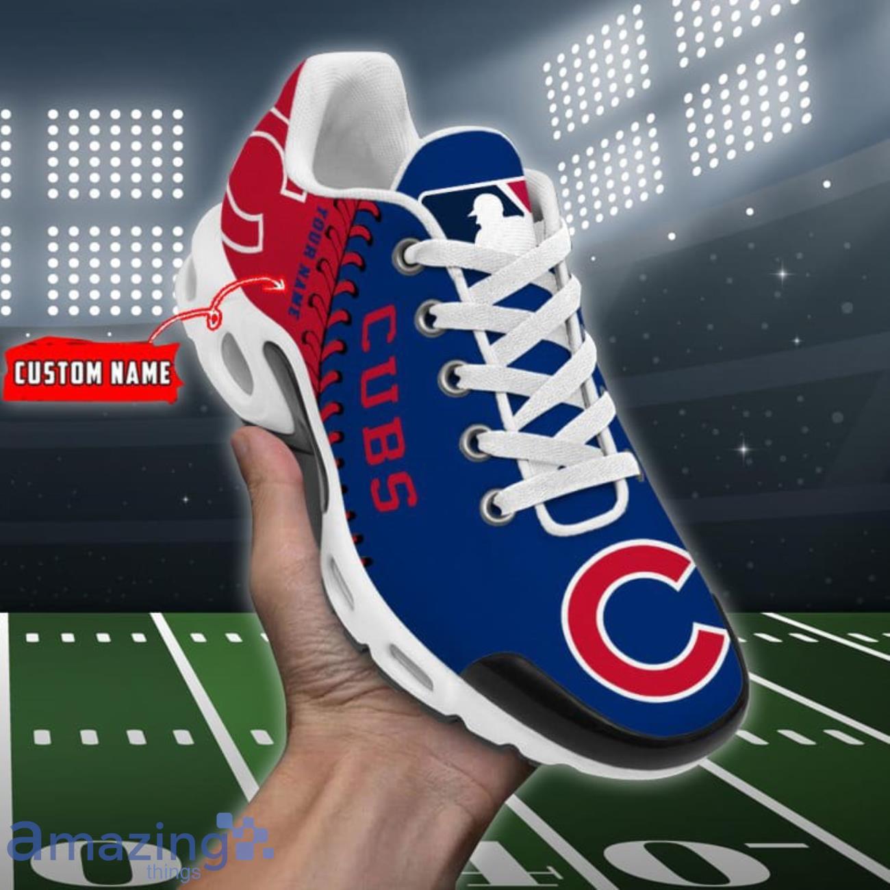 Chicago Cubs MLB Air Cushion Sports Shoes Custom Name For Fans