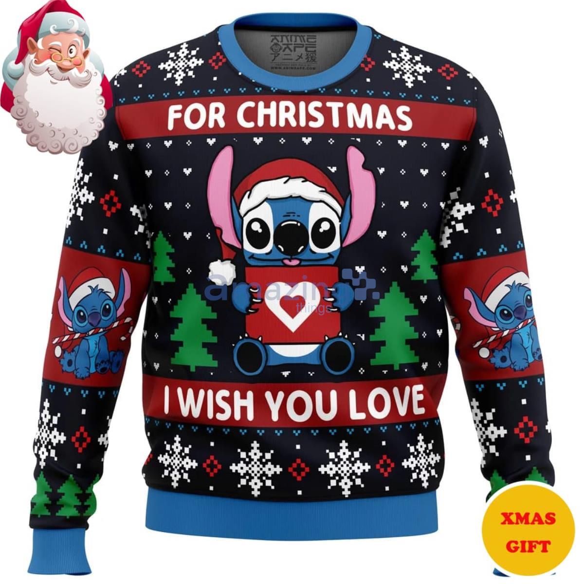 Christmas Love Stitch Christmas AOP Sweater Product Photo 1