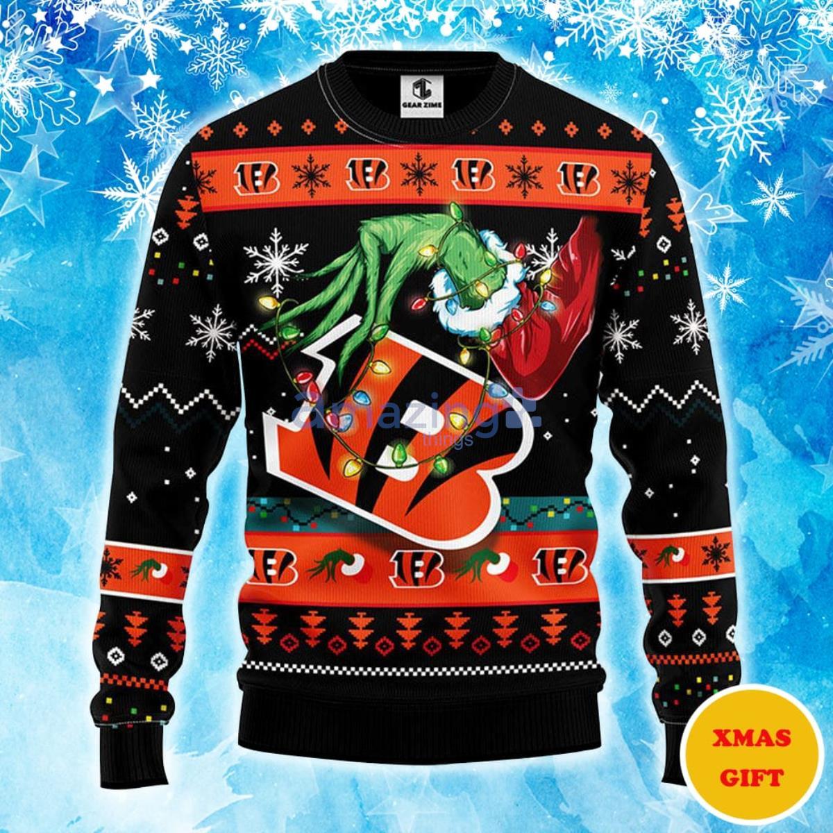 Cincinnati Bengals Grinch Christmas AOP Sweater