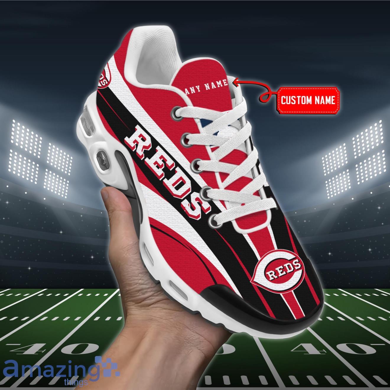 Cincinnati Reds MLB Premium Air Cushion Sport Shoes Custom Name Product Photo 1
