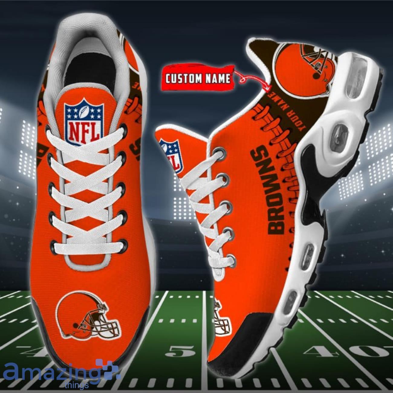 Mens And Womens Cleveland Browns Lightweight Sneakers Browns Running Shoes  2 in 2023