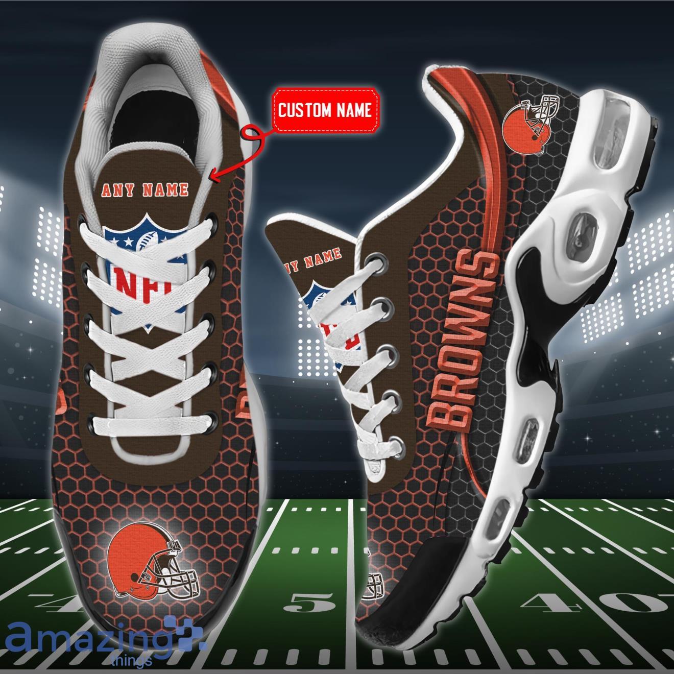 Cleveland Browns NFL Team Premium Sneakers Custom Name Air Cushion