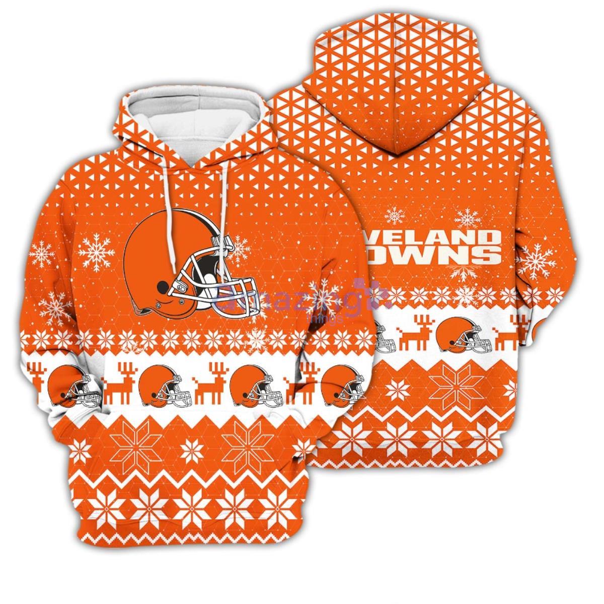 Cleveland Browns Sports 3D Pullover Hoodie