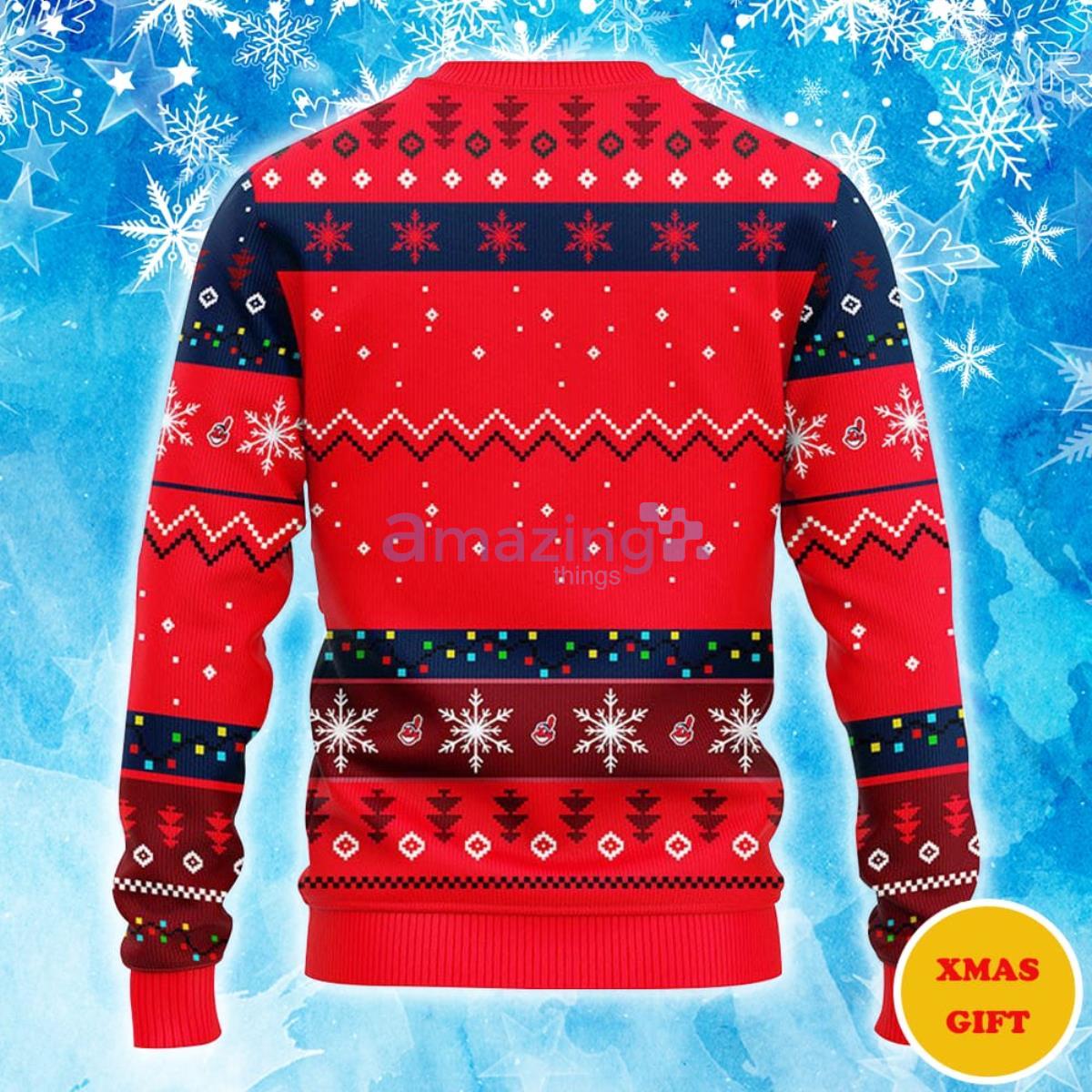 Cleveland Indians Hohoho Mickey Christmas AOP Sweater image Cleveland Indians Hohoho Mickey Christmas AOP Sweater Product Photo 2