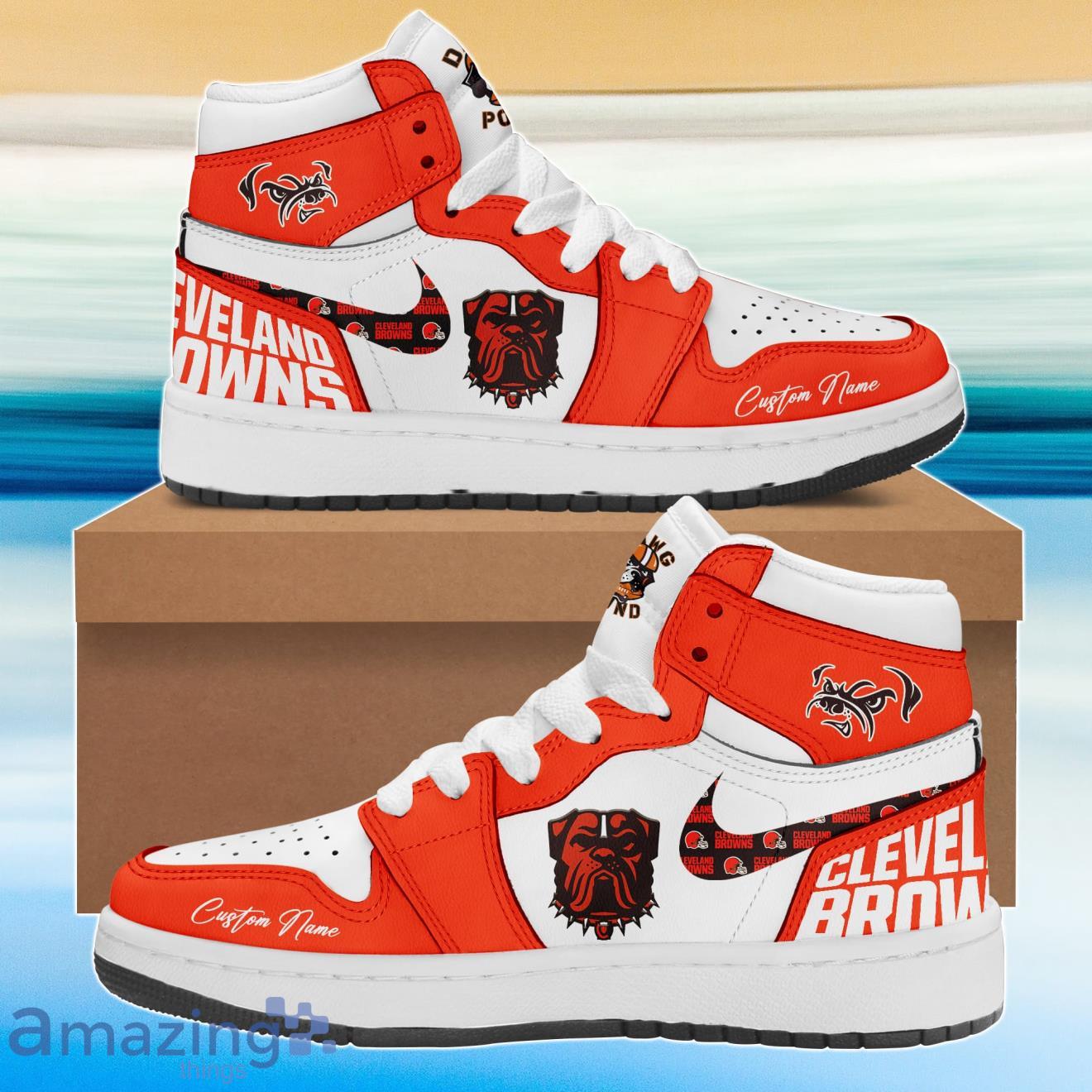 Cleverland Browns Special Edition Shoes Air Jordan Hightop Custom Name