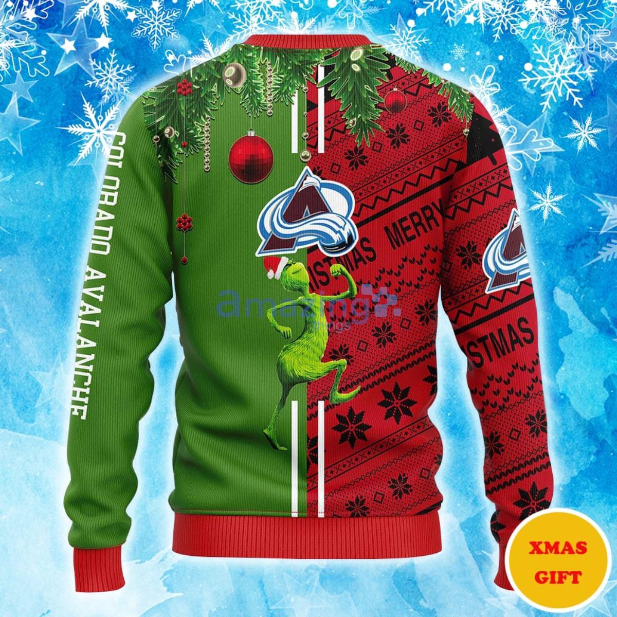 Colorado Avalanche Funny Grinch Christmas AOP Sweater For Men Women