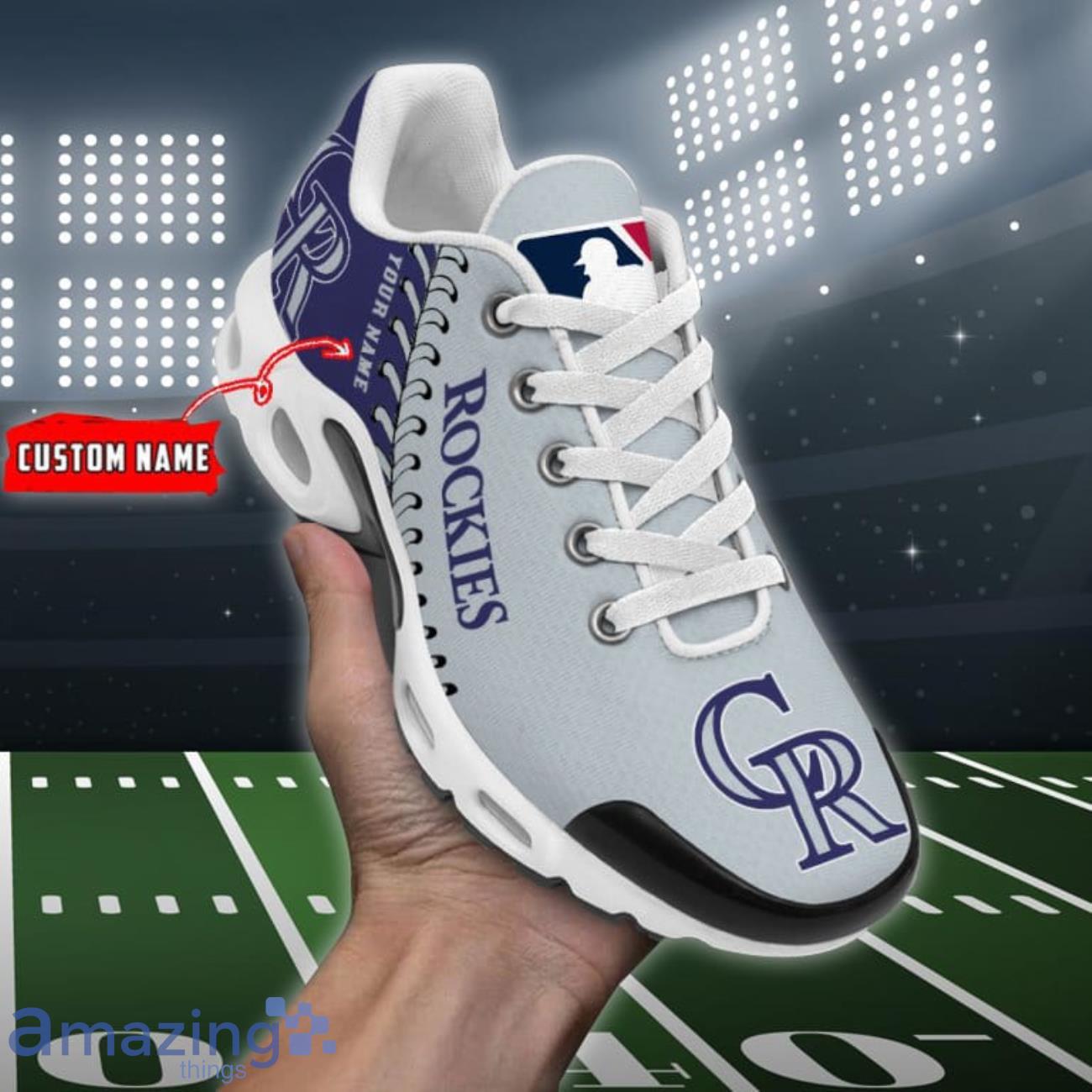 MLB Colorado Rockies Custom Name Air Jordan 1 High Sneakers V4