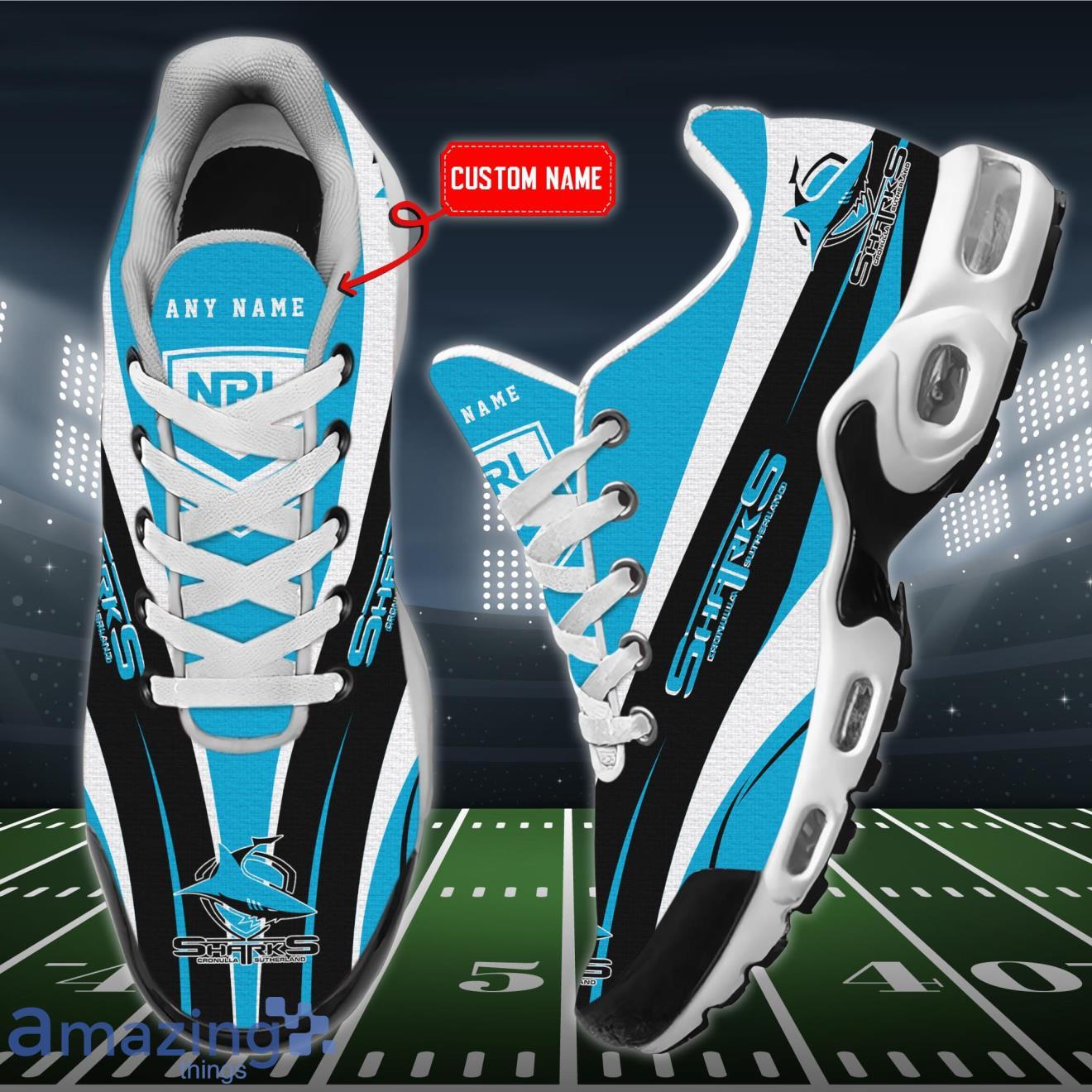 Cronulla-Sutherland Sharks Premium Air Cushion Sport Shoes Custom Name Product Photo 1