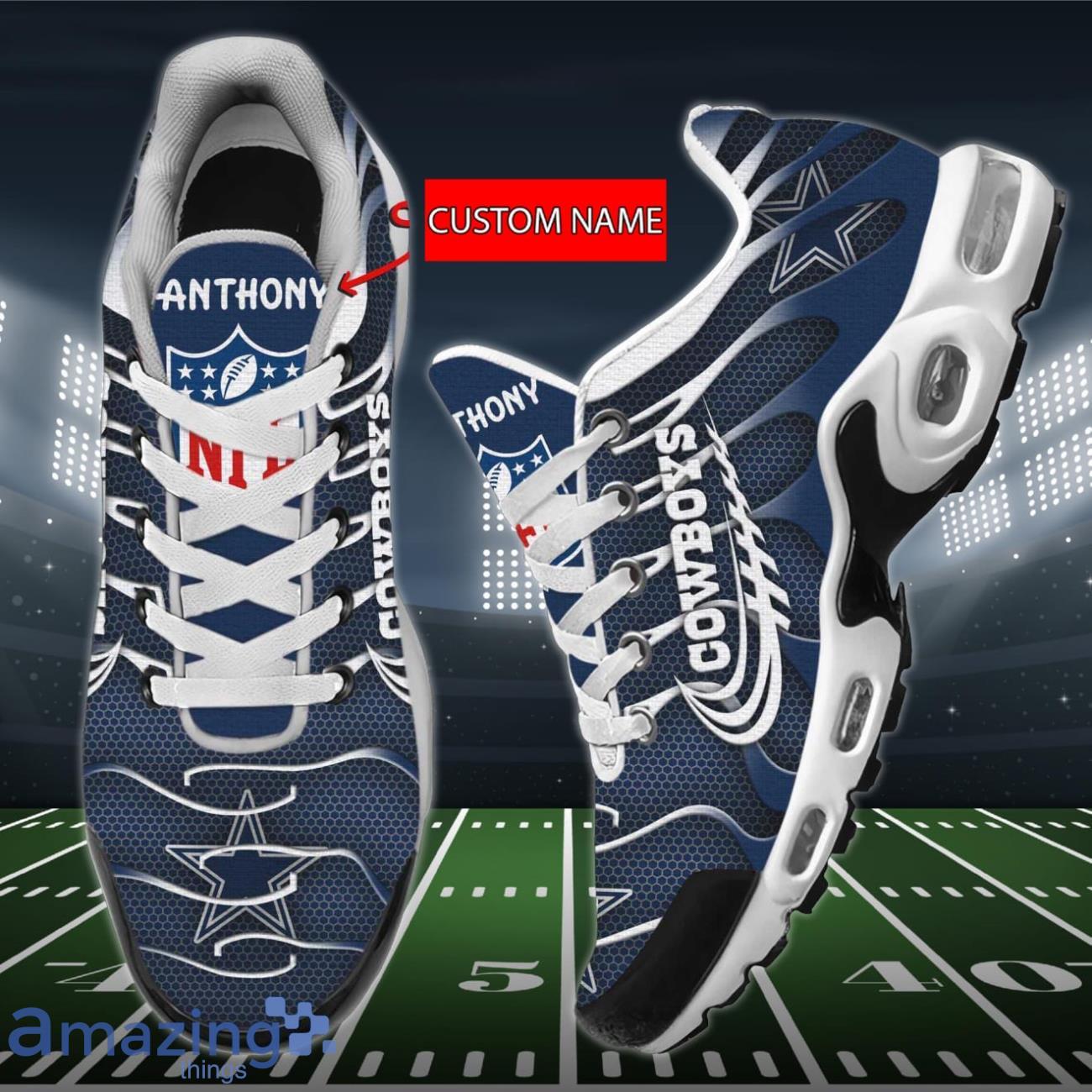 Dallas Cowboys Custom Name Air Cushion Sports Shoes