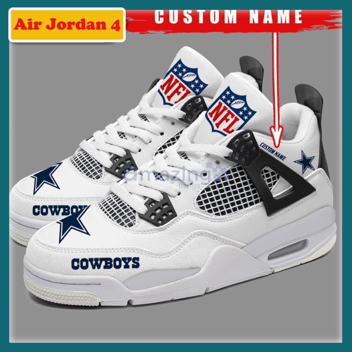 Dallas Cowboys Personalized Air Jordan Shoes V41 - Tana Elegant