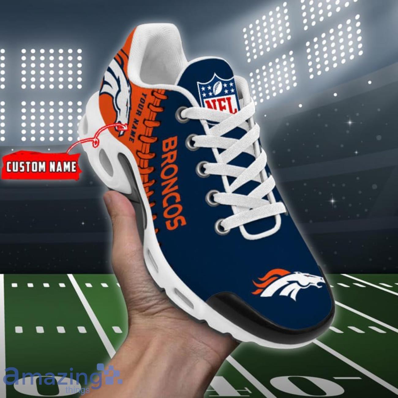 Denver Broncos NFL Air Cushion Sports Shoes Custom Name For Men Women