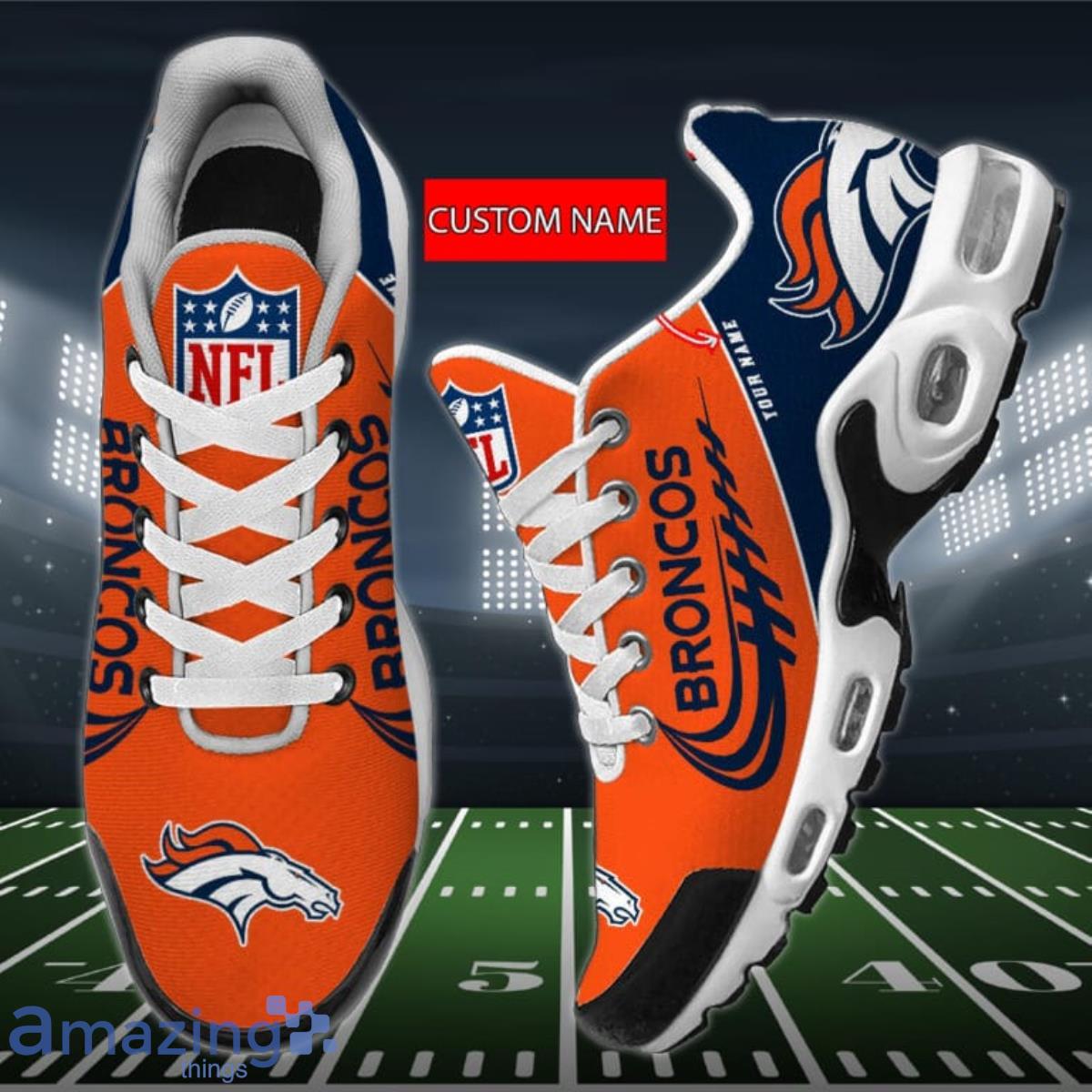 Denver Broncos NFL Team Premium Sneakers Custom Name Air Cushion Shoes For  Fans - Banantees