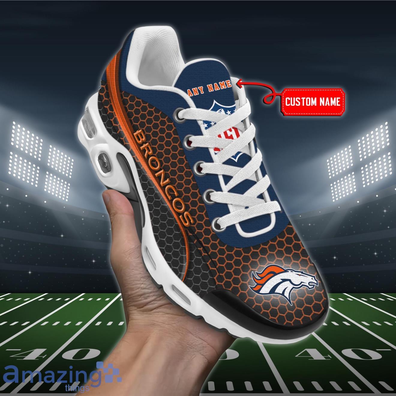 Denver Broncos NFL Premium Air Cushion Sports Shoes Custom Name For Men  Women