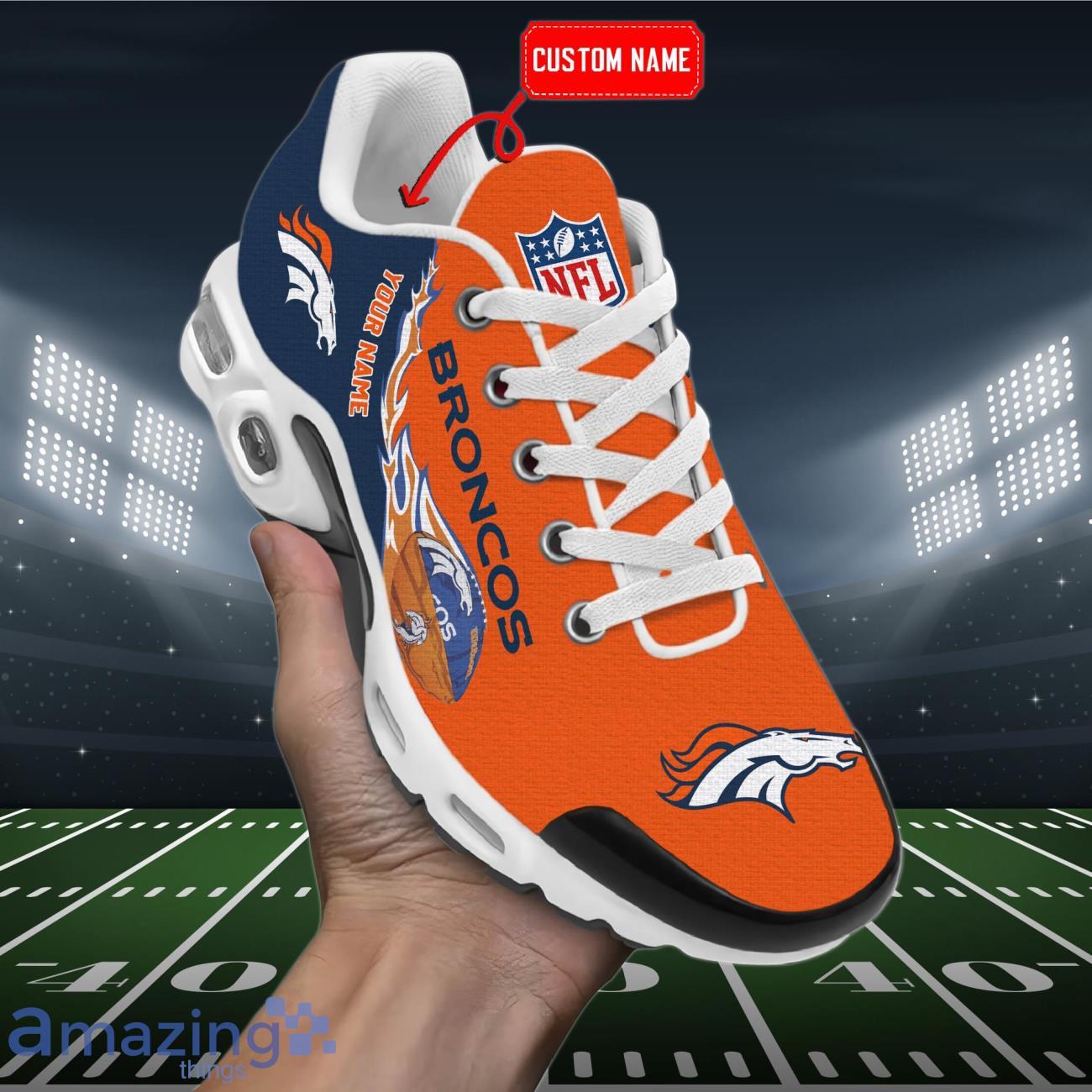 Denver Broncos NFL Air Cushion Sports Shoes Custom Name For Men Women