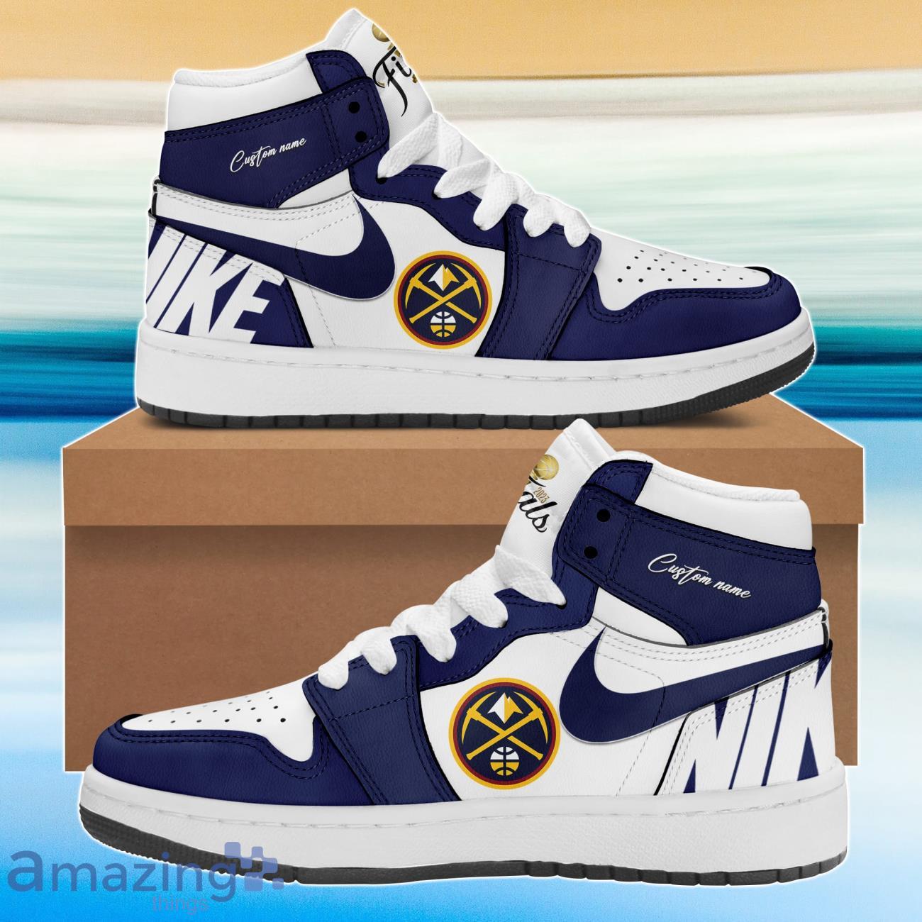 Denver Nuggets FInal Air Jordan Hightop Custom Name Product Photo 1