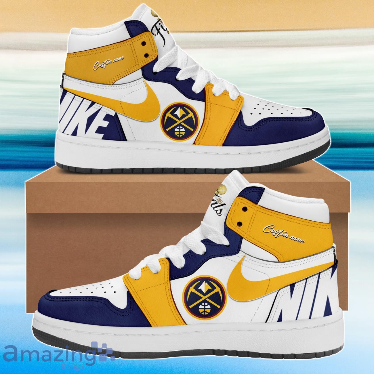 Denver Nuggets Finals Air Jordan Hightop Custom Name For Fans Product Photo 1