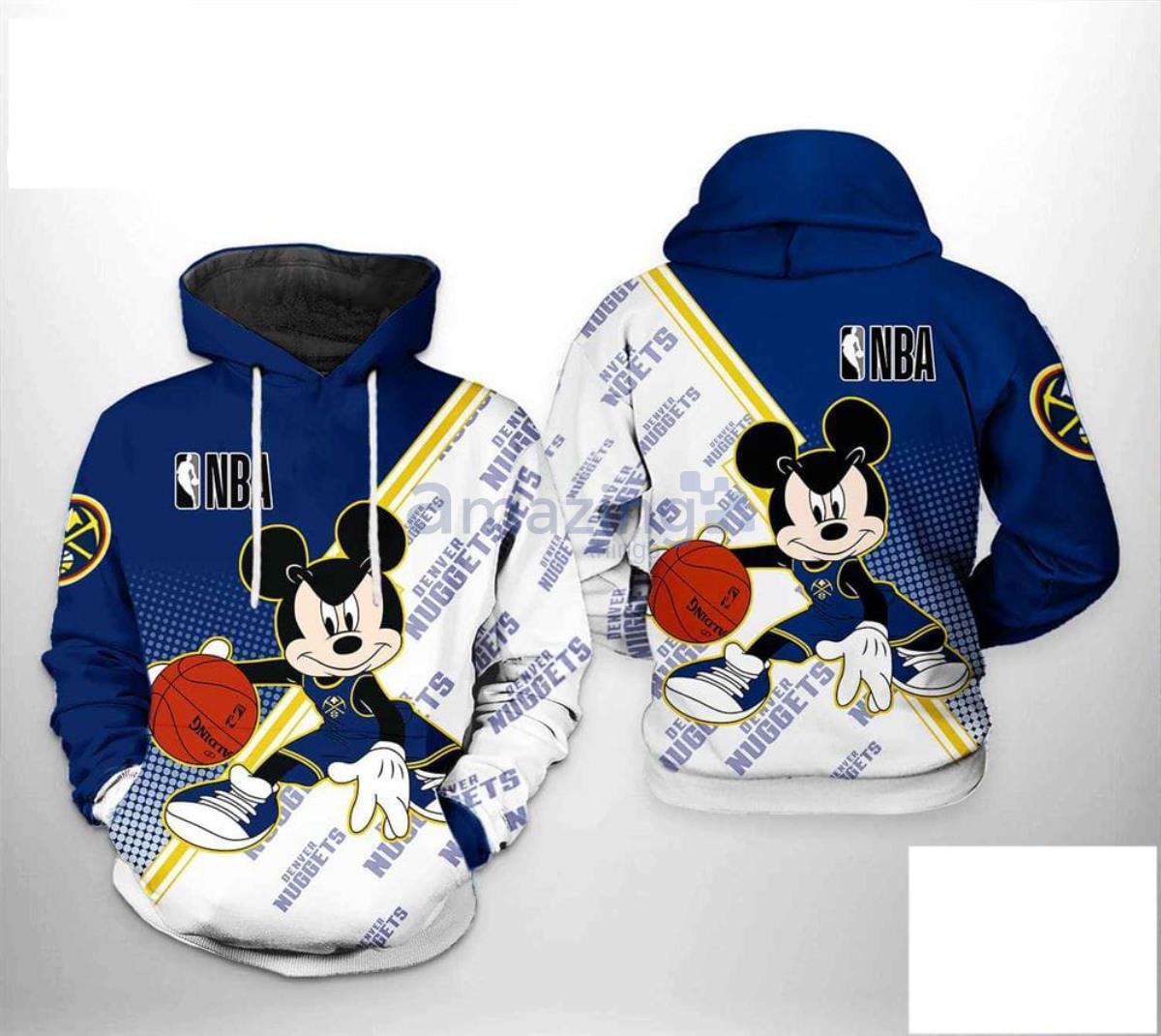 Denver Nuggets NBA Mickey 3D Printed Hoodie Product Photo 1 Denver Nuggets NBA Mickey 3D Printed Hoodie Product Photo 1