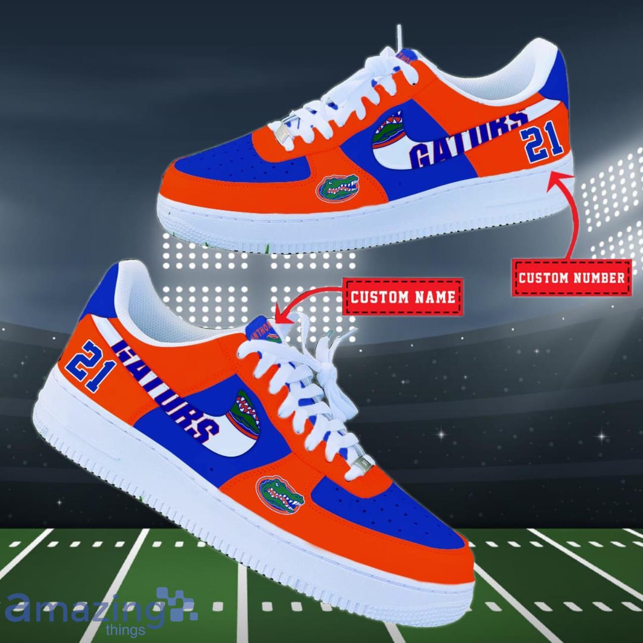 Florida Gators NCAA Air Force Shoes Custom Name image Florida Gators NCAA Air Force Shoes Custom Name Product Photo 3
