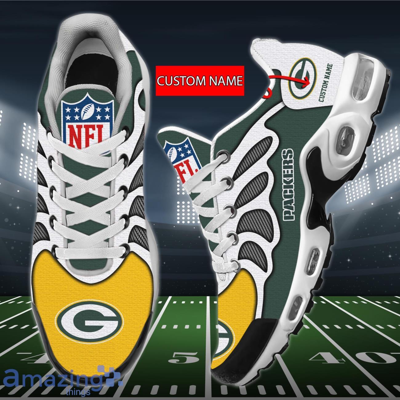 Green Bay Packers Custom Name Air Cushion Sports Shoes