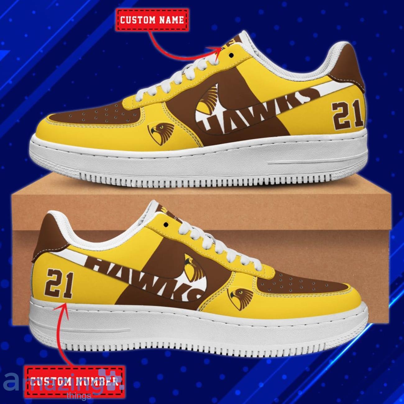Hawthorn Hawks AFL Personalized Air Force Shoes For Men Women image Hawthorn Hawks AFL Personalized Air Force Shoes For Men Women Product Photo 3