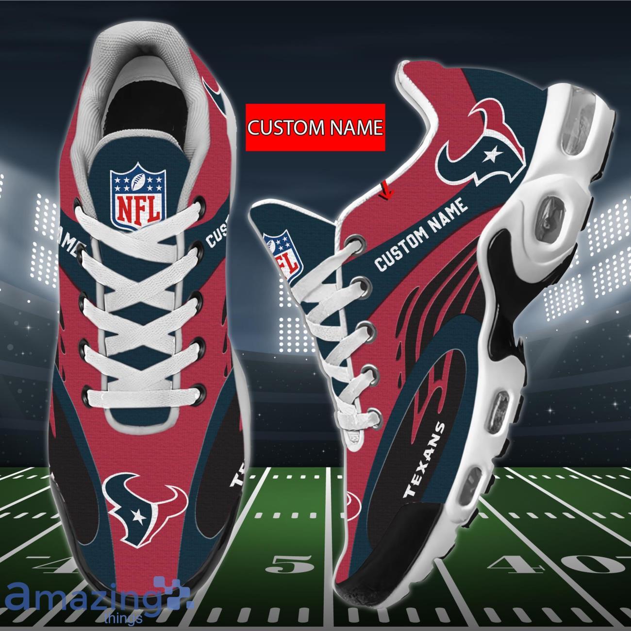 Houston Texans NFL 3D Air Cushion Sports Shoes Custom Name Product Photo 1