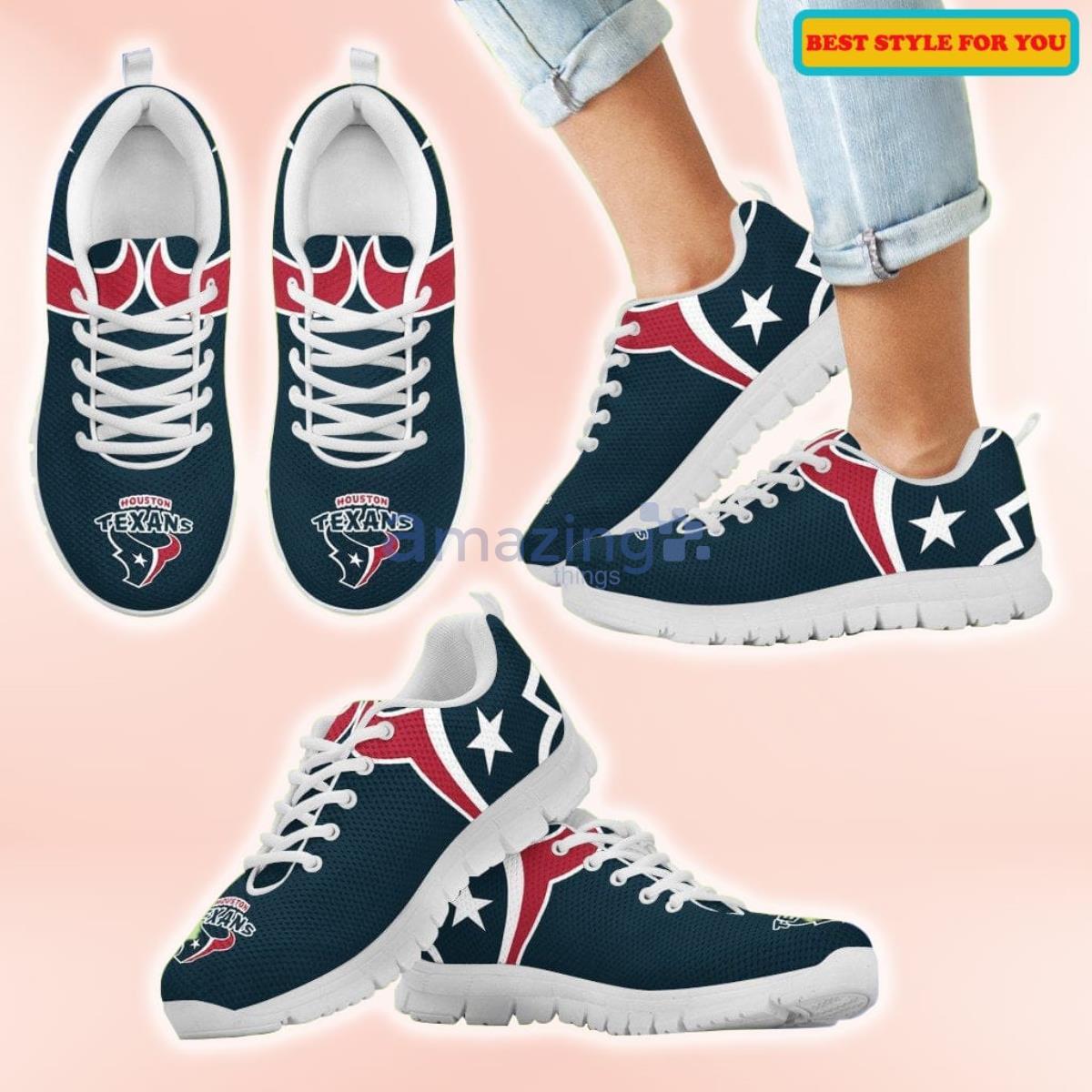 Houston Texans Shop Gorgeous Logo Casual Sneakers For Sport Fans