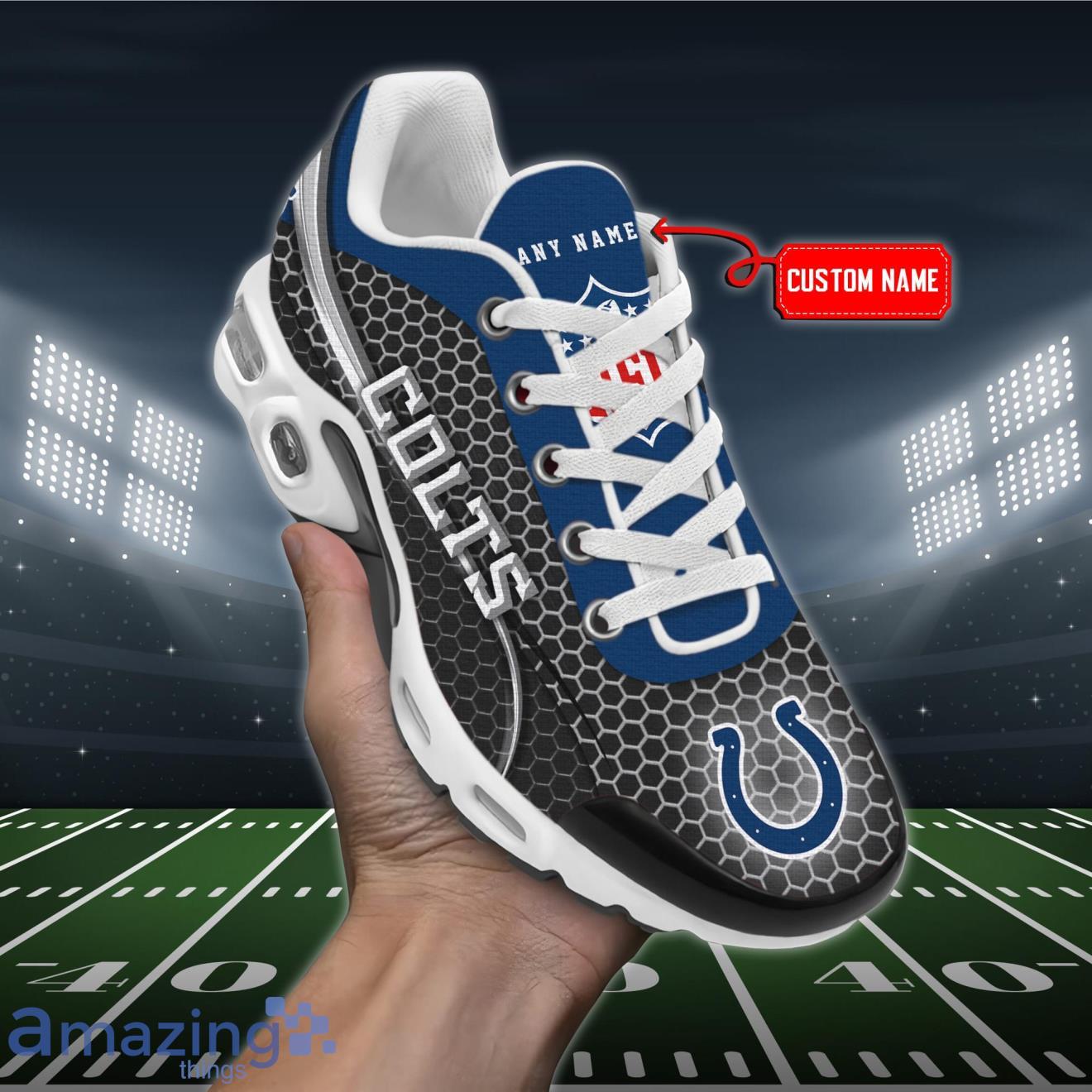 Indianapolis Colts NFL Team Premium Sneakers Custom Name Air