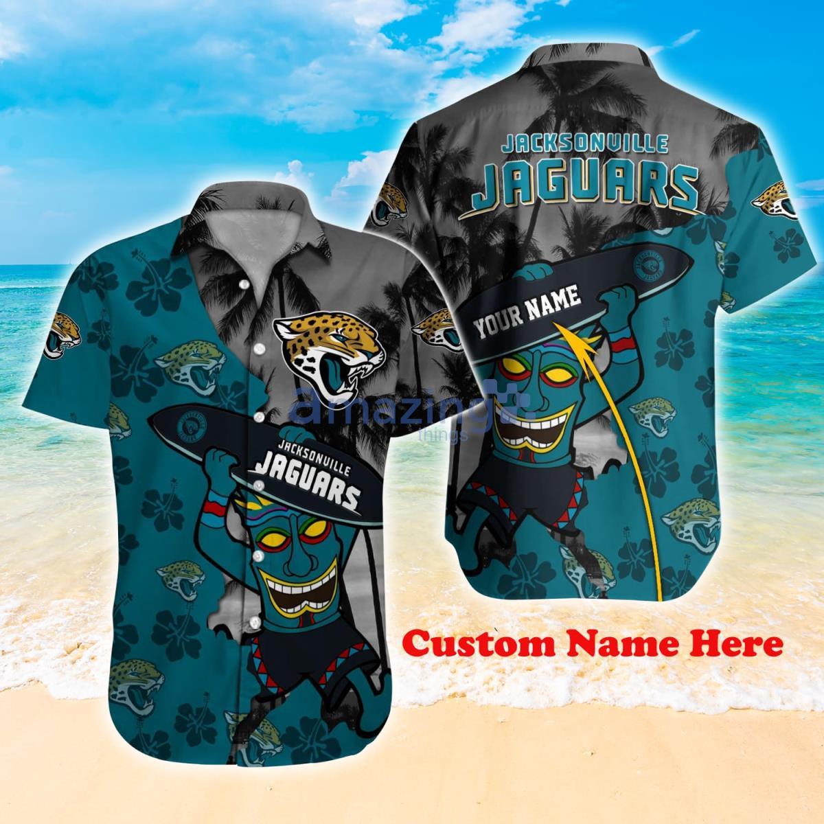 Jacksonville Jaguars NFL Custom Name Hawaiian Shirt Hot Design For Fans Product Photo 1