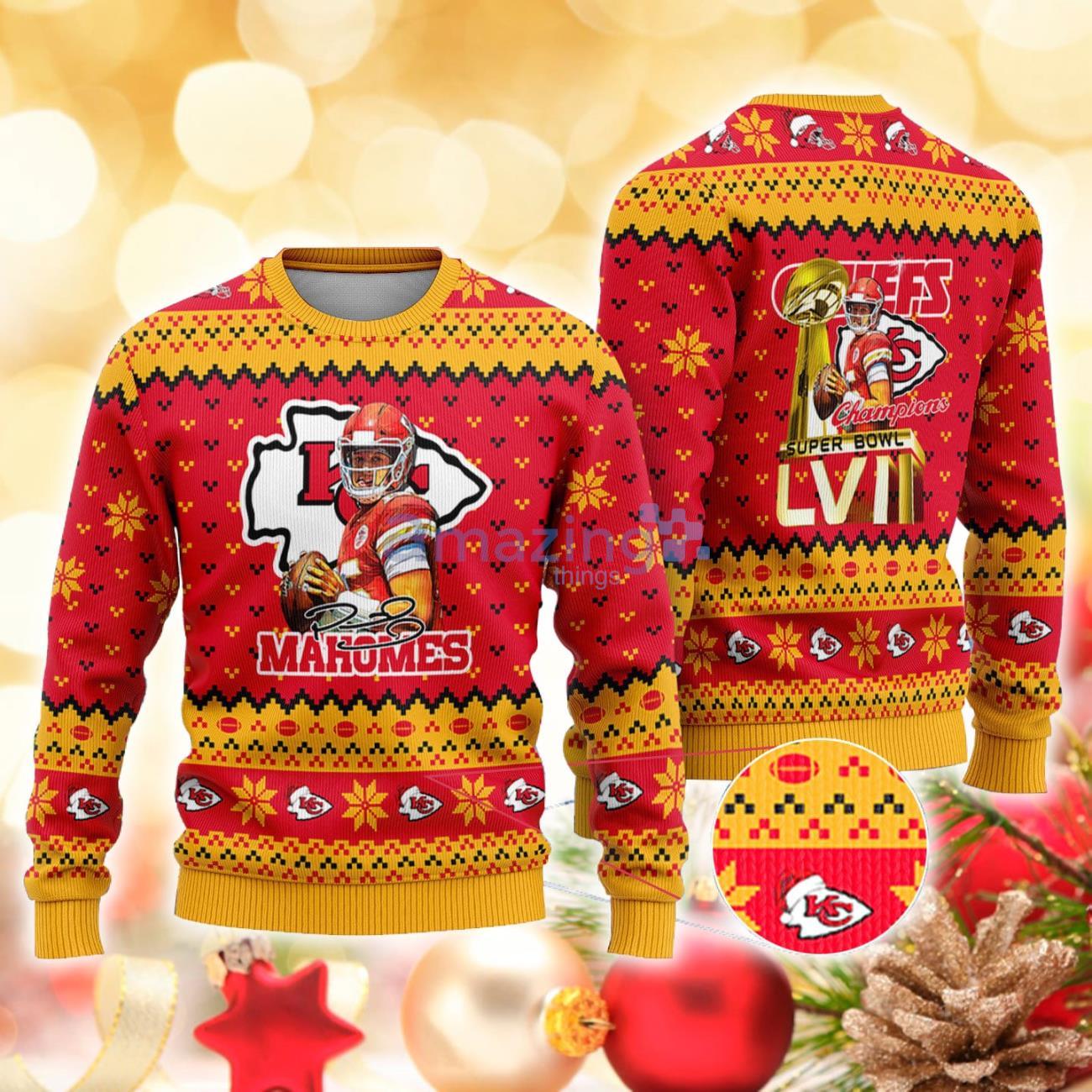 Kansas City Chiefs - Patrick Mahomes Super Bowl LVII Champions 2023  Christmas Knitted Sweater