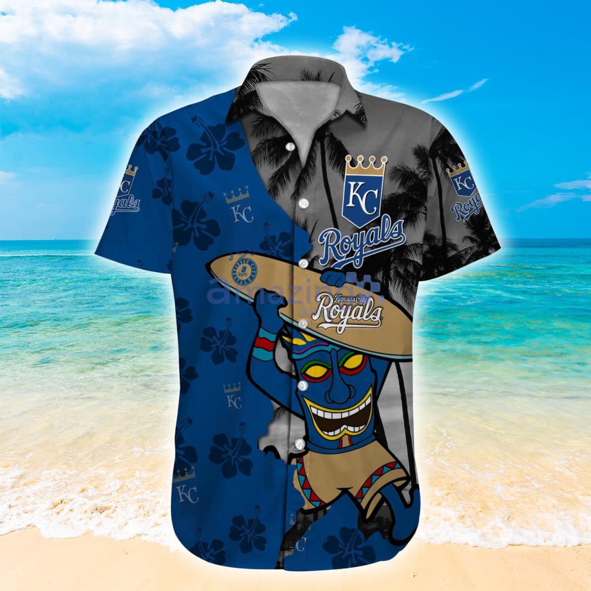 Kansas City Royals MLB Custom Name Hawaiian Shirt Hot Design For Fans image Kansas City Royals MLB Custom Name Hawaiian Shirt Hot Design For Fans Product Photo 3