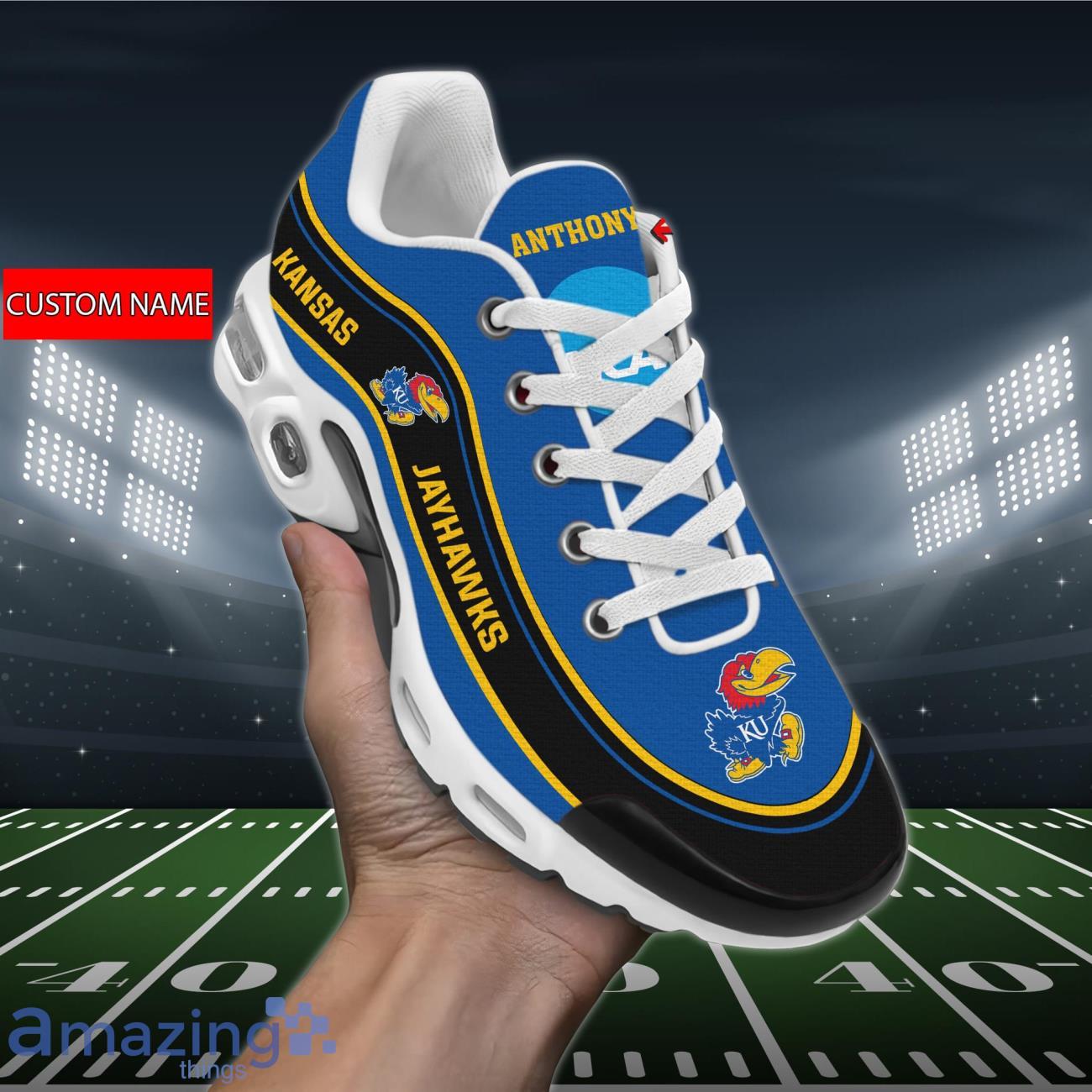 Kansas Jayhawks NCAA Air Cushion Sports Shoes Custom Name For Fans Product Photo 1
