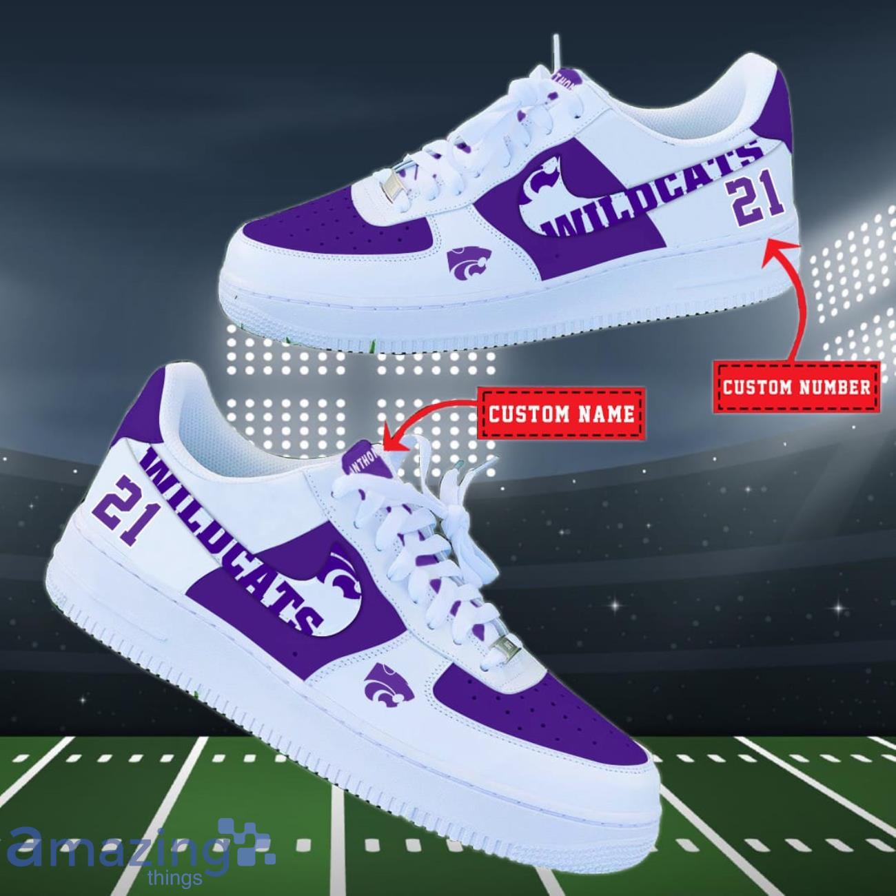 Kansas Jayhawks NCAA Air Force Shoes Custom Name image Kansas Jayhawks NCAA Air Force Shoes Custom Name Product Photo 3