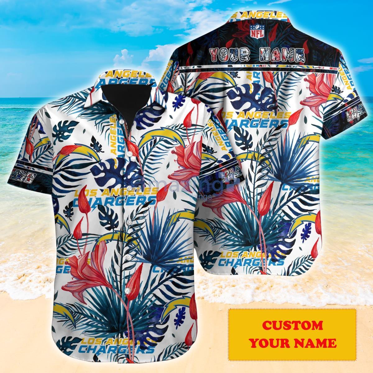 Los Angeles Chargers NFL Custom Name Hawaiian Shirt Hot Design For Fans