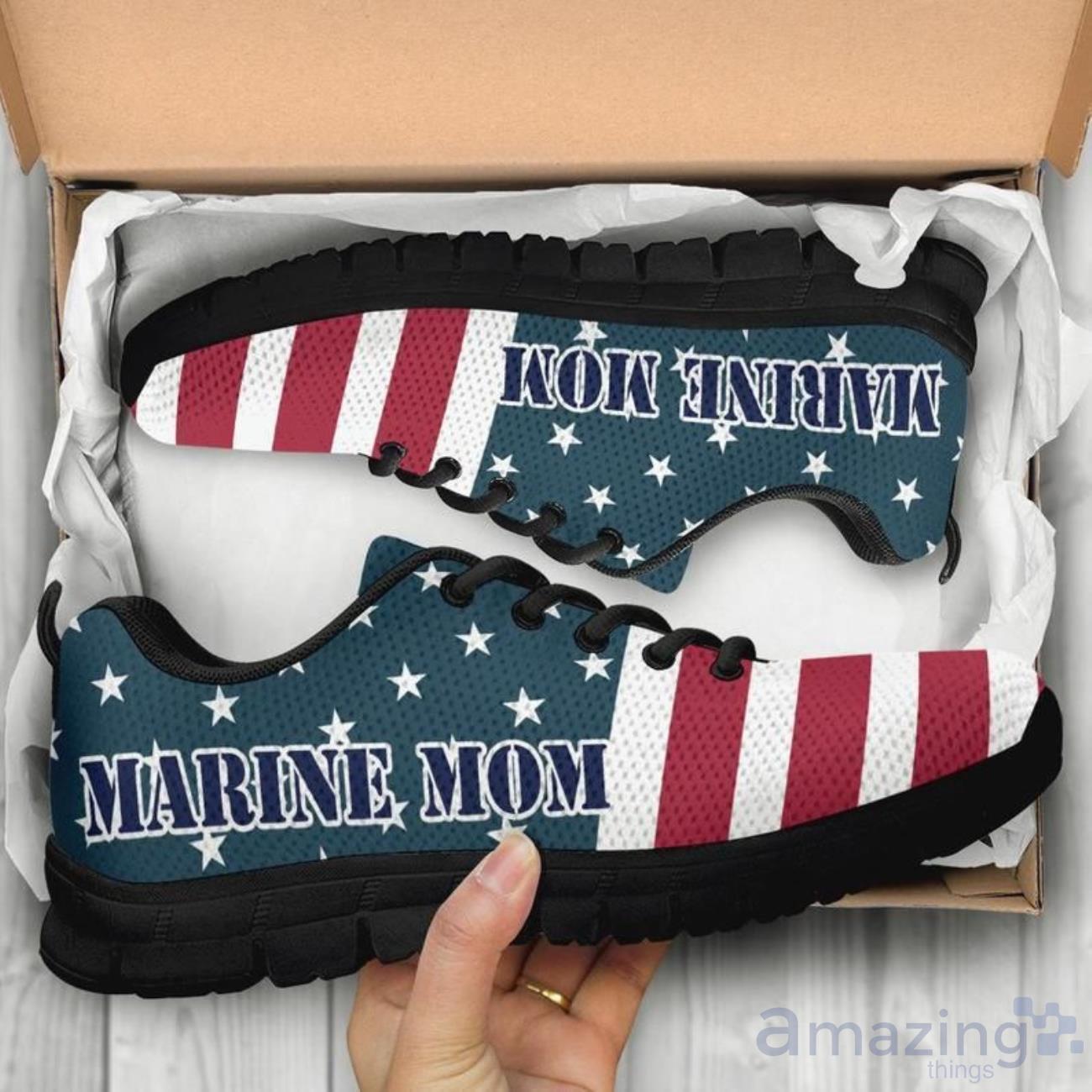 Marine Mom American Flag Mother s Day Gift Casual Running Sneakers