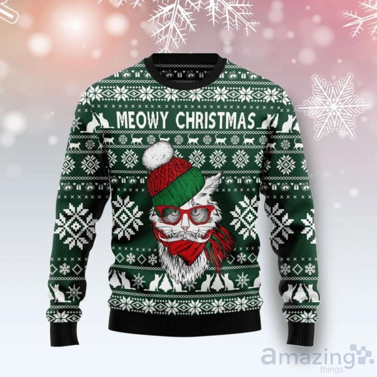 Meowy Ugly Sweater Best Gift For Christmas Product Photo 1