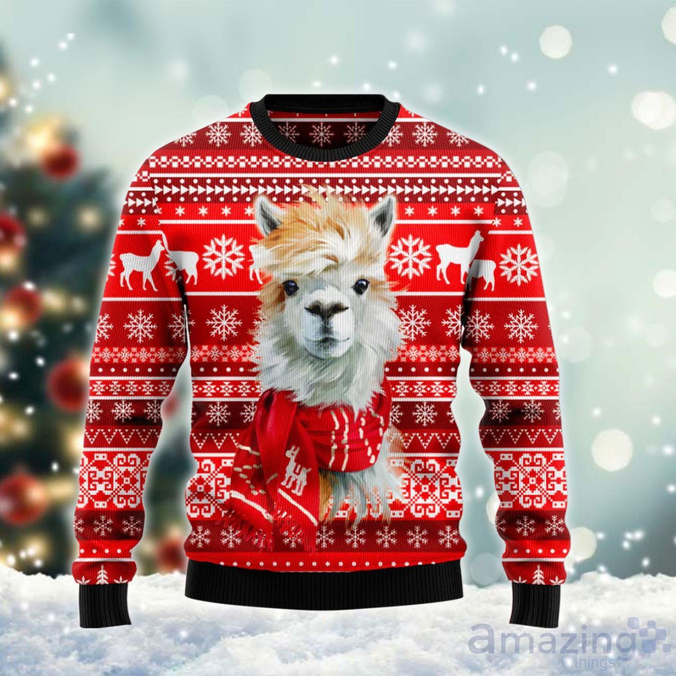 Christmas shop llama sweater