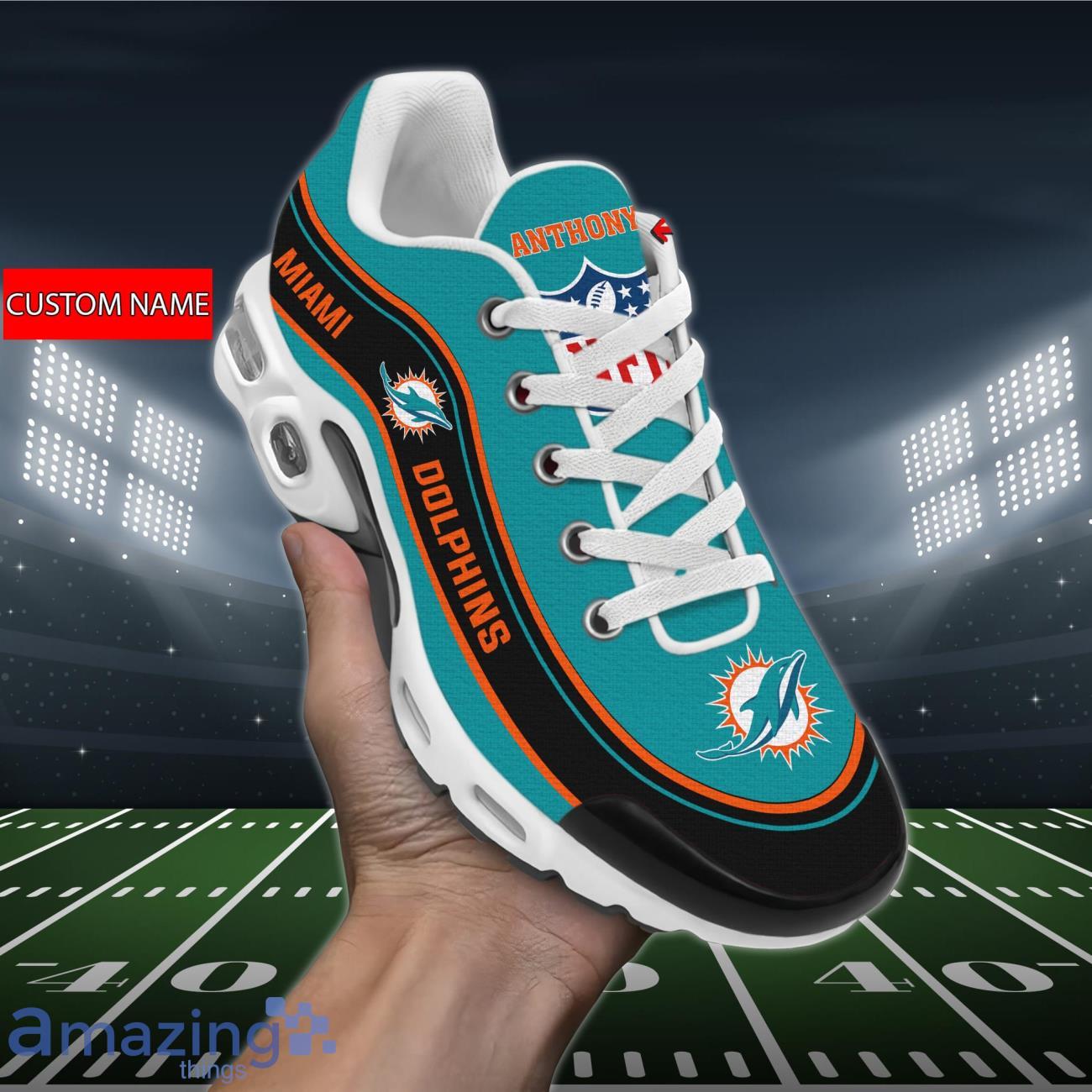Miami Dolphins NFL Air Cushion Sports Shoes Custom Name For Fans
