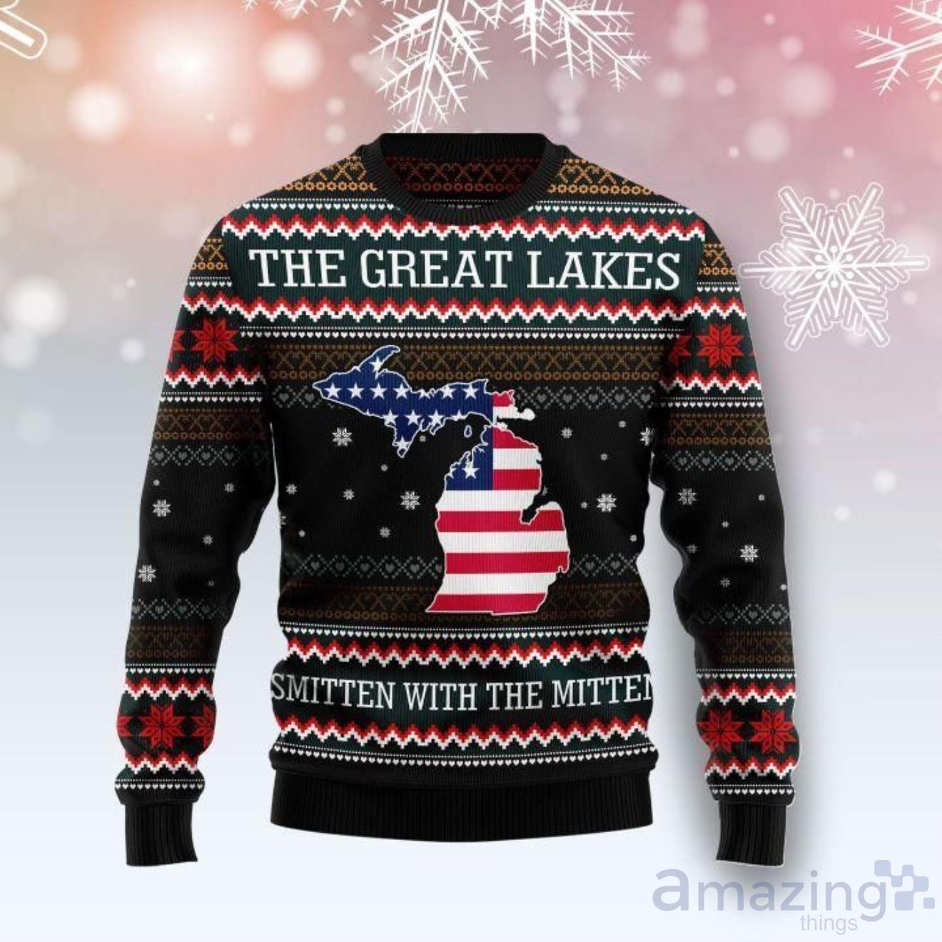 Michigan Smitten With The Mitten Ugly Sweater For Christmas Product Photo 1