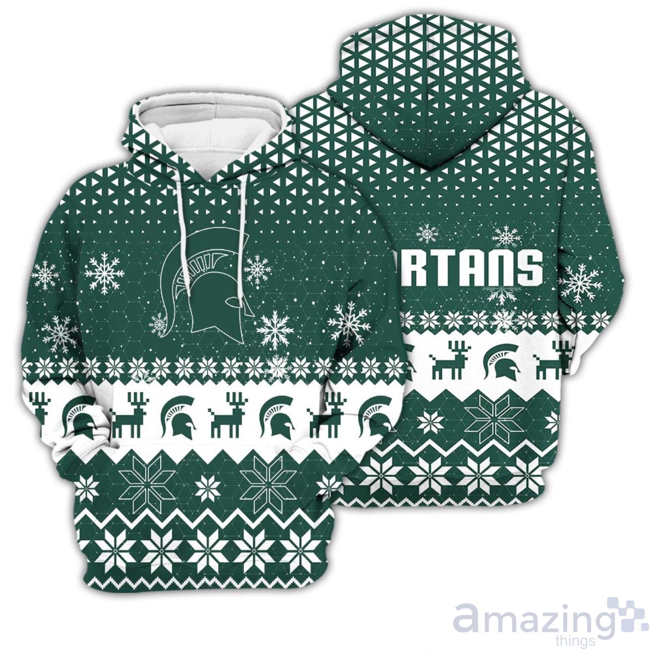 Michigan State Spartans Sports 3D Hoodie Christmas Sweater Product Photo 1