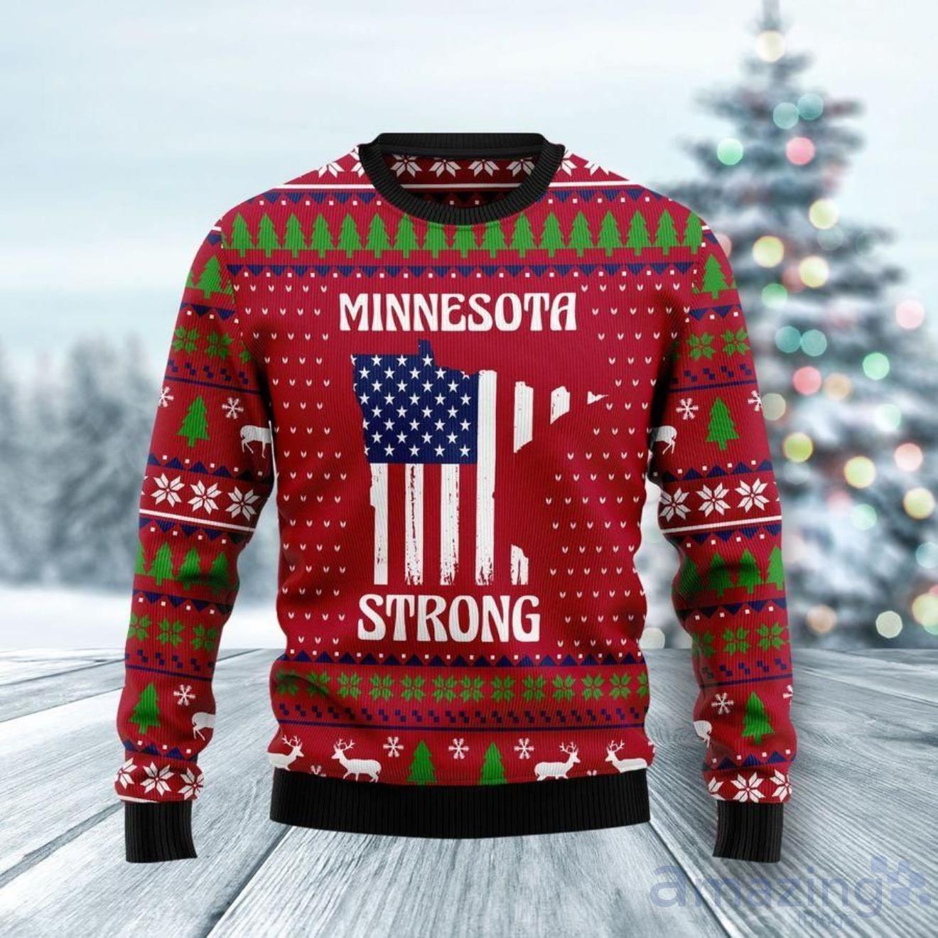 Minnesota Strong Ugly Sweater For Christmas Product Photo 1