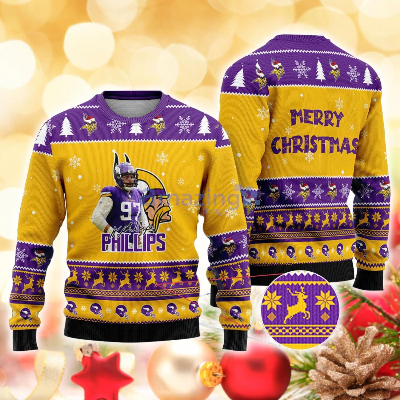 Minnesota Vikings - Harrison Phillips Christmas Knitted Sweater